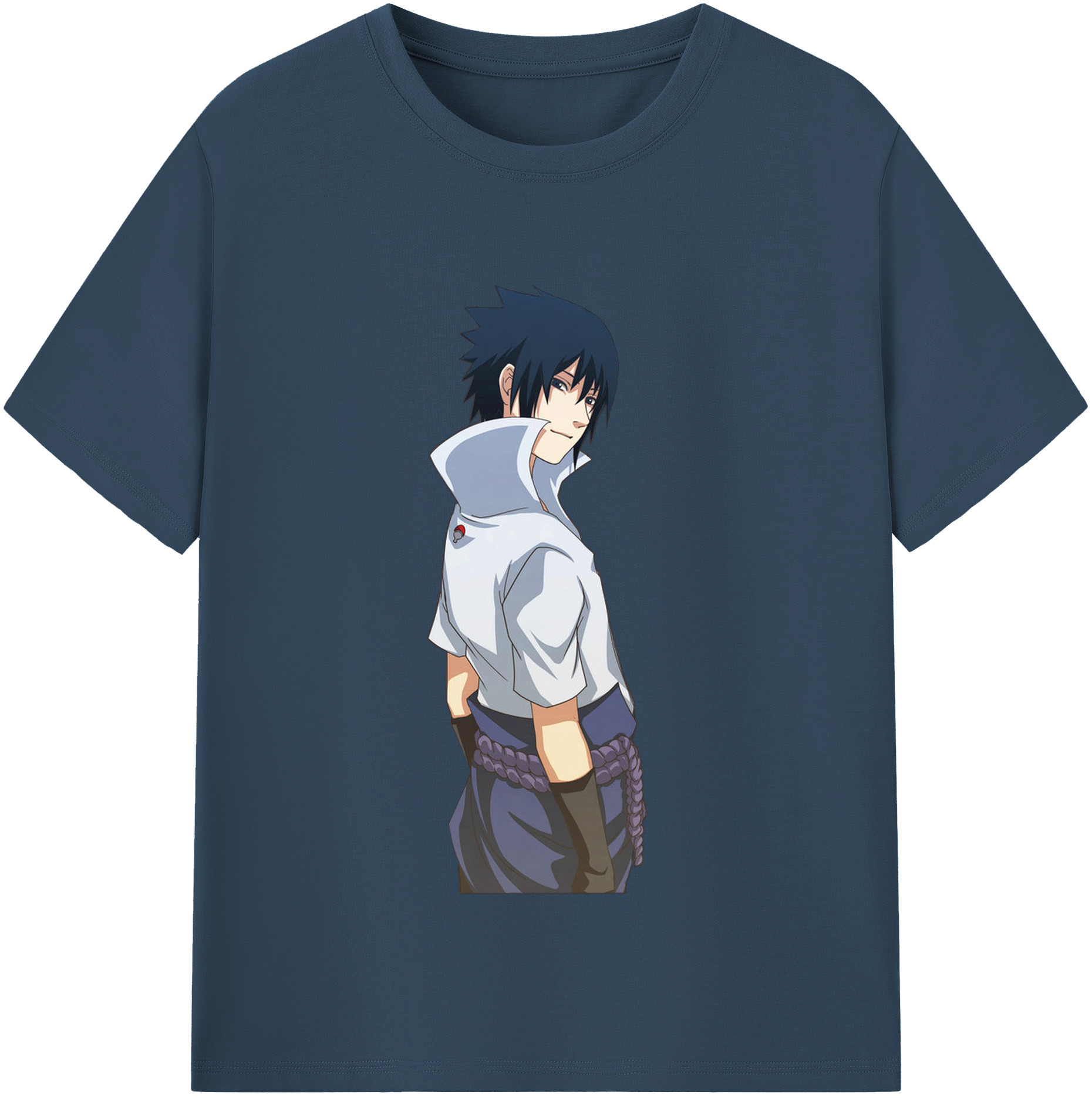 （画像用） NARUTO -ナルト- うちは サスケ Uchiha Sasuke 綿100％半袖Tシャツ（フロントプリント）