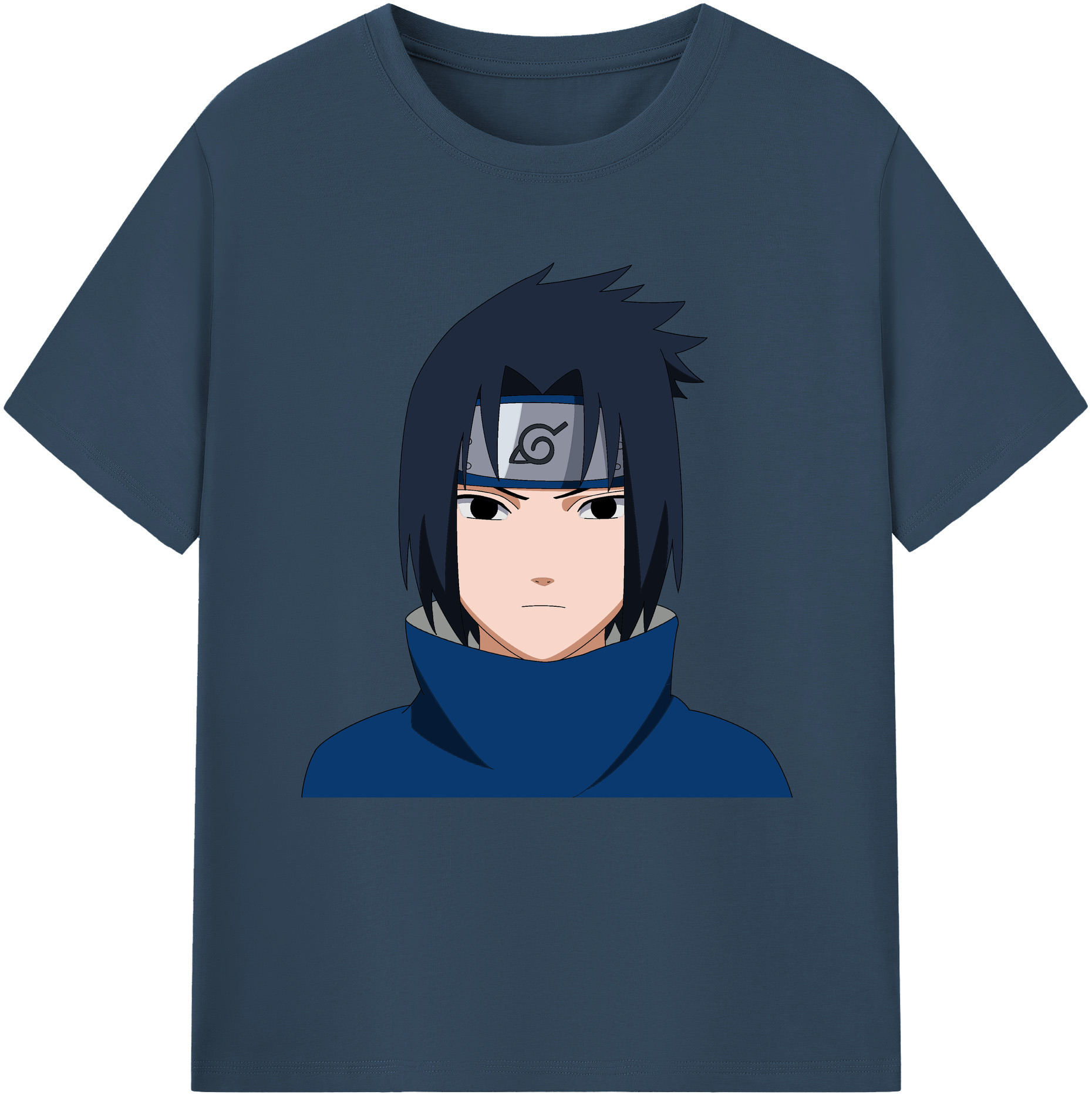 （画像用） NARUTO -ナルト- うちは サスケ Uchiha Sasuke 綿100％半袖Tシャツ（フロントプリント）