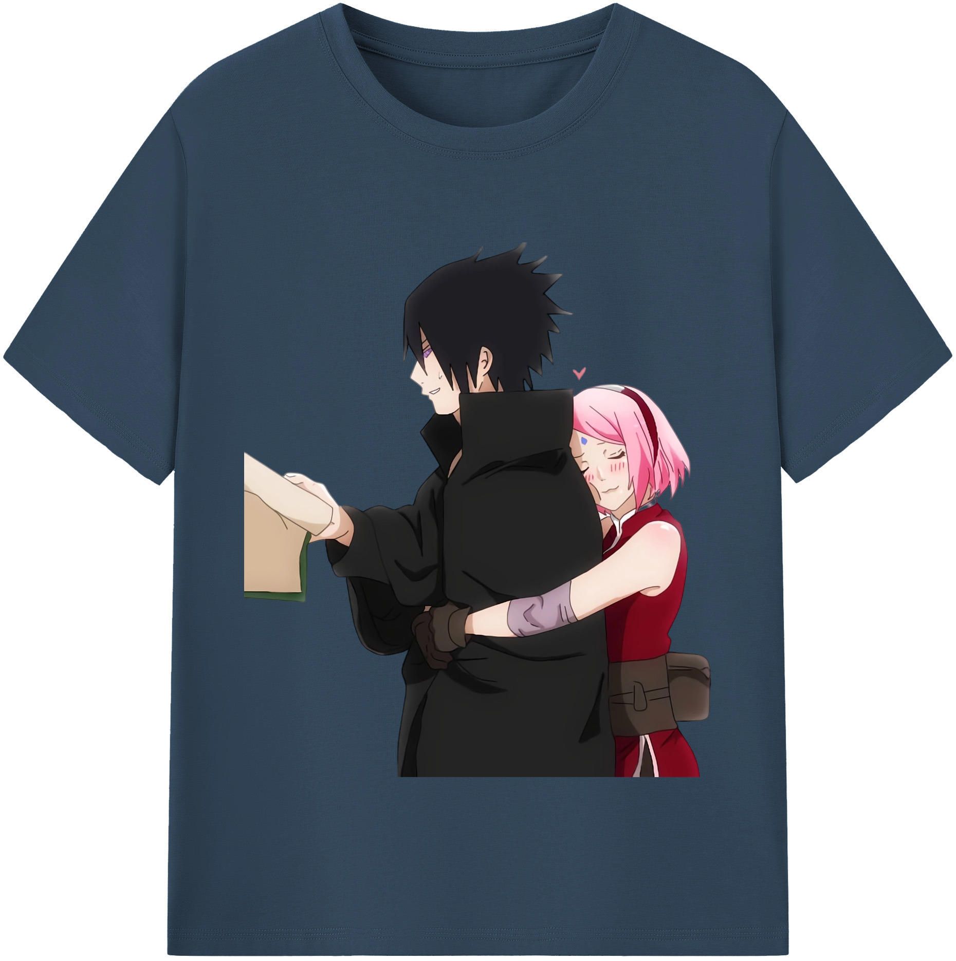 （画像用） NARUTO -ナルト- うちは サスケ Uchiha Sasuke 綿100％半袖Tシャツ（フロントプリント）