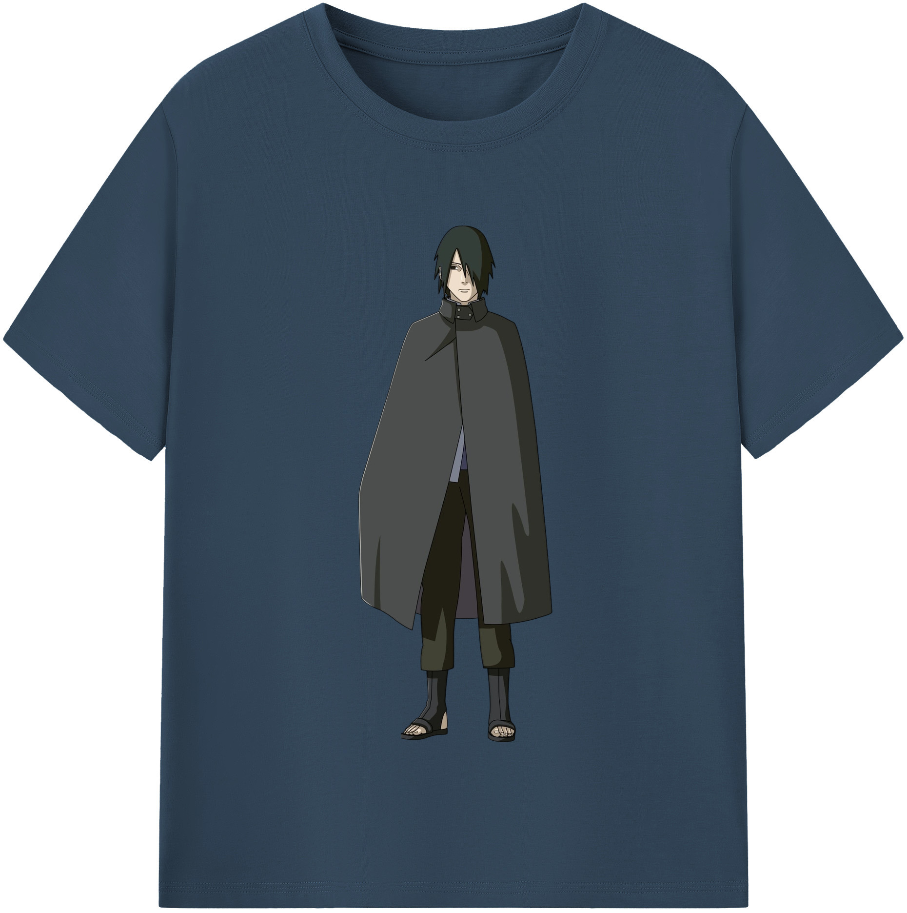 （画像用） NARUTO -ナルト- うちは サスケ Uchiha Sasuke 綿100％半袖Tシャツ（フロントプリント）