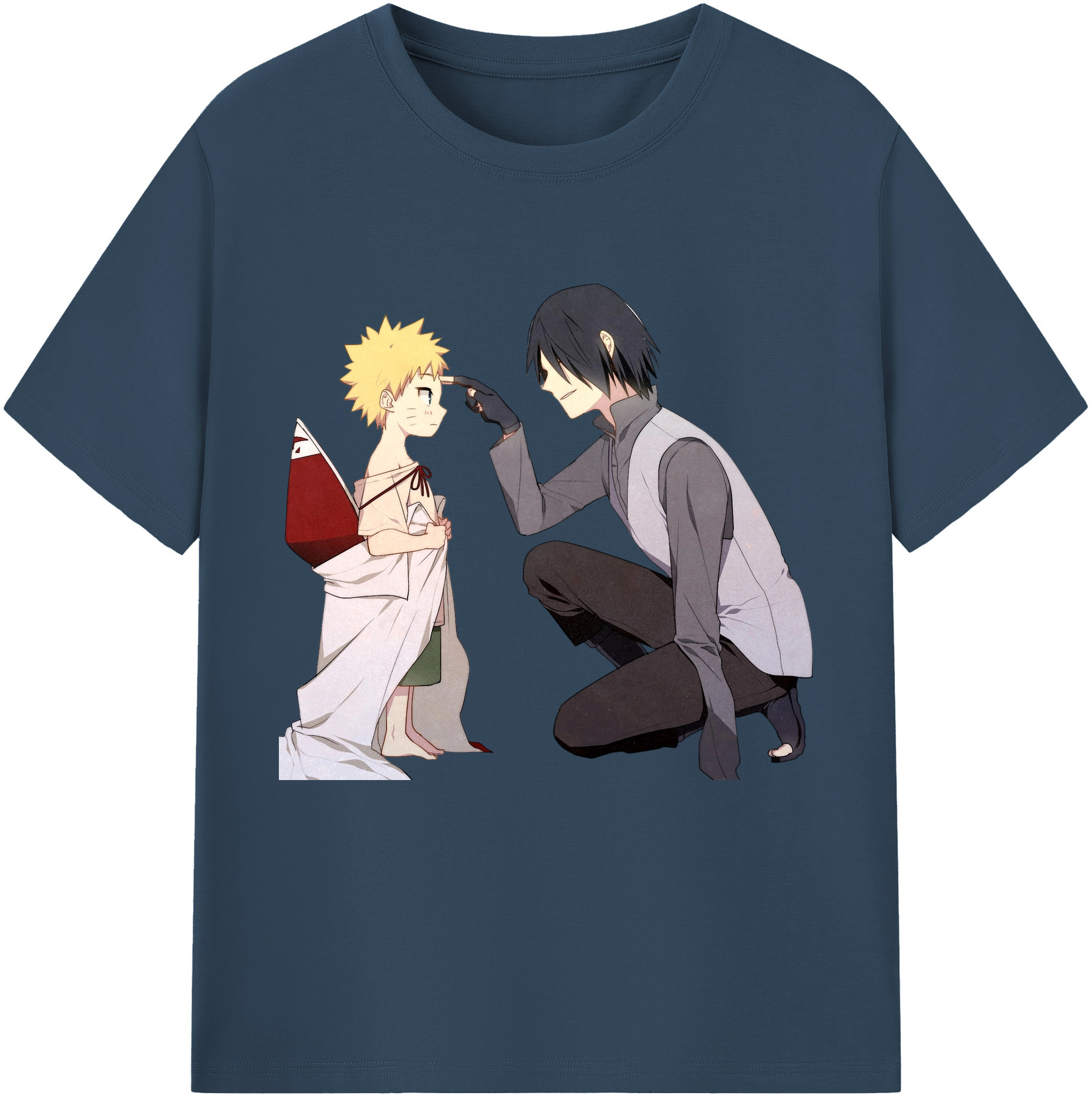 （画像用） NARUTO -ナルト- うちは サスケ Uchiha Sasuke 綿100％半袖Tシャツ（フロントプリント）