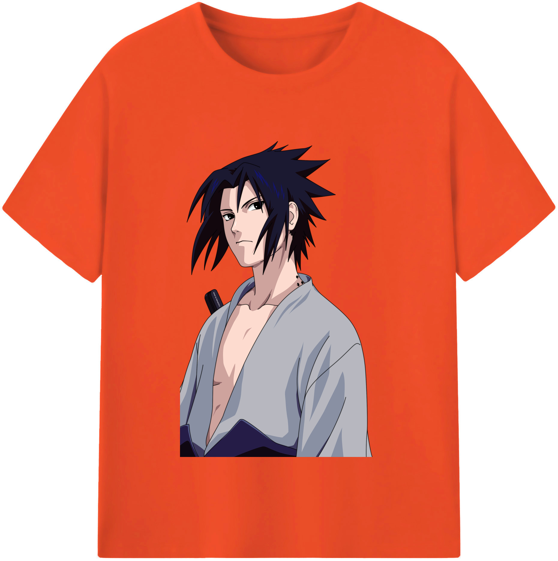 （画像用） NARUTO -ナルト- うちは サスケ Uchiha Sasuke 綿100％半袖Tシャツ（フロントプリント）