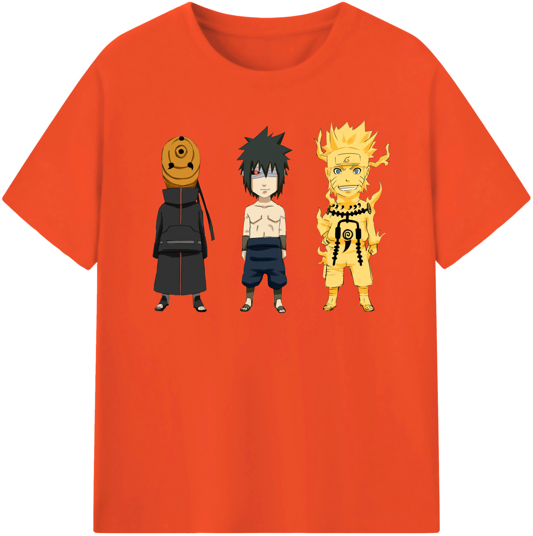 （画像用） NARUTO -ナルト- うちは サスケ Uchiha Sasuke 綿100％半袖Tシャツ（フロントプリント）