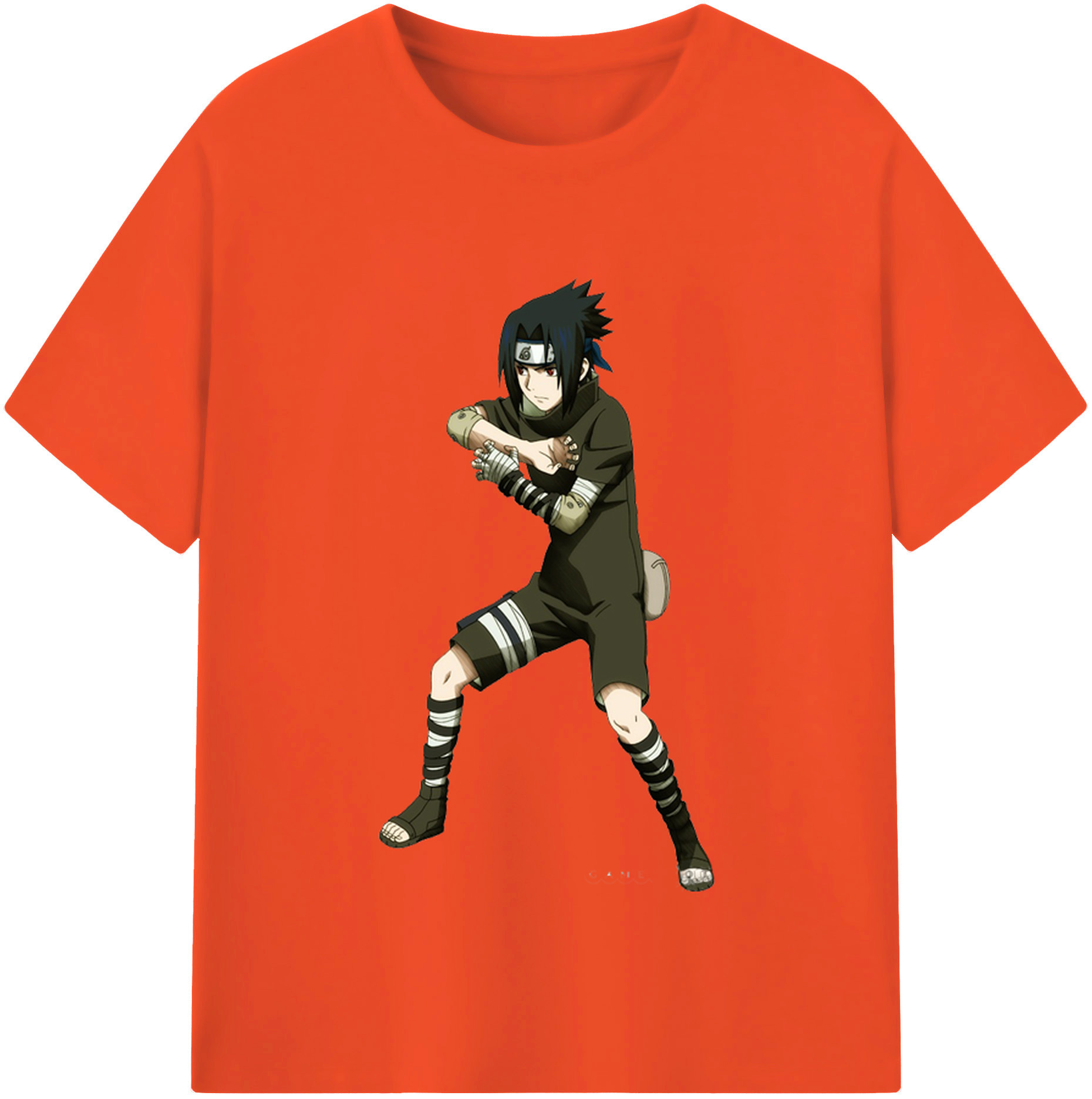 （画像用） NARUTO -ナルト- うちは サスケ Uchiha Sasuke 綿100％半袖Tシャツ（フロントプリント）
