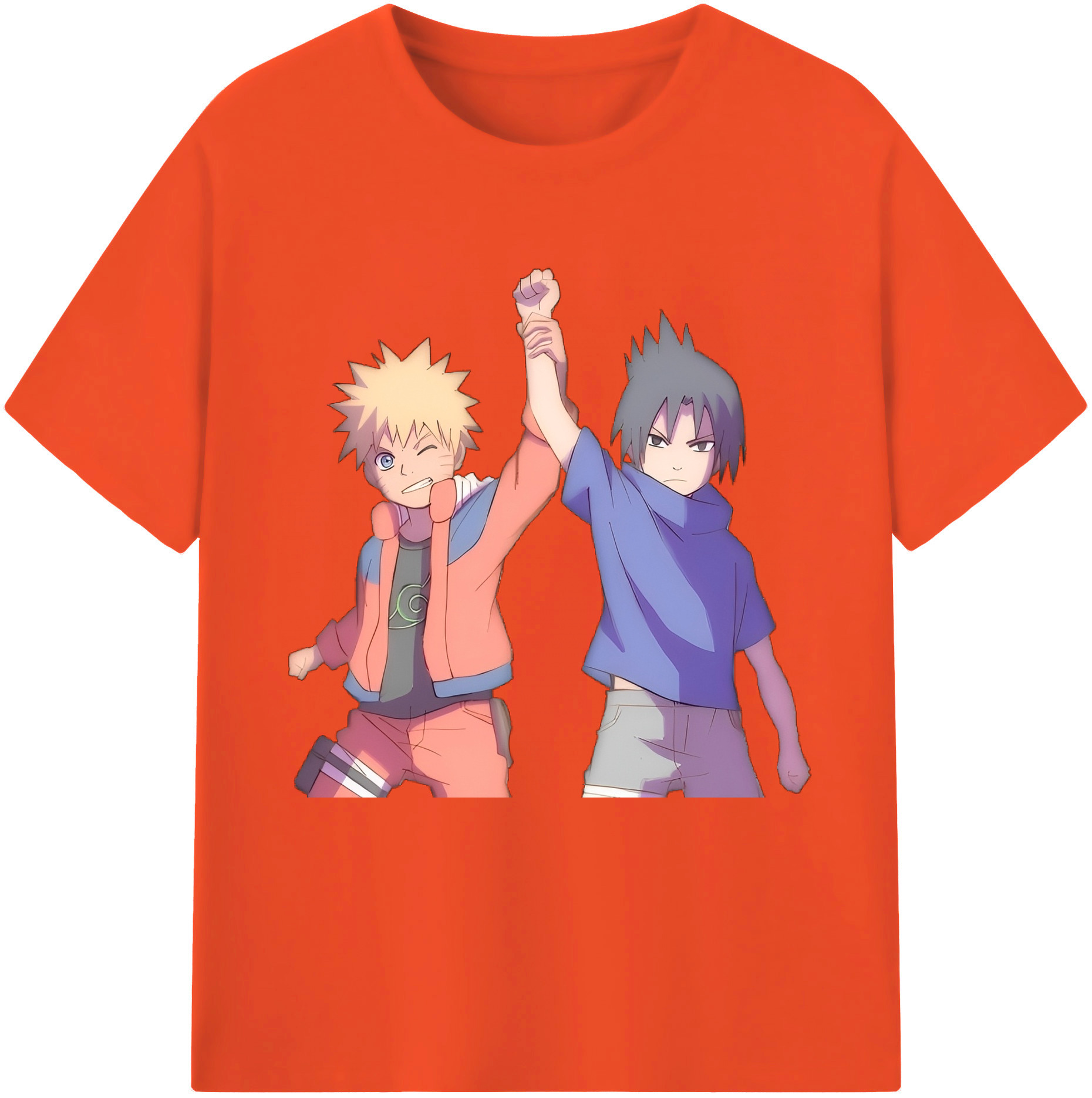 （画像用） NARUTO -ナルト- うちは サスケ Uchiha Sasuke 綿100％半袖Tシャツ（フロントプリント）
