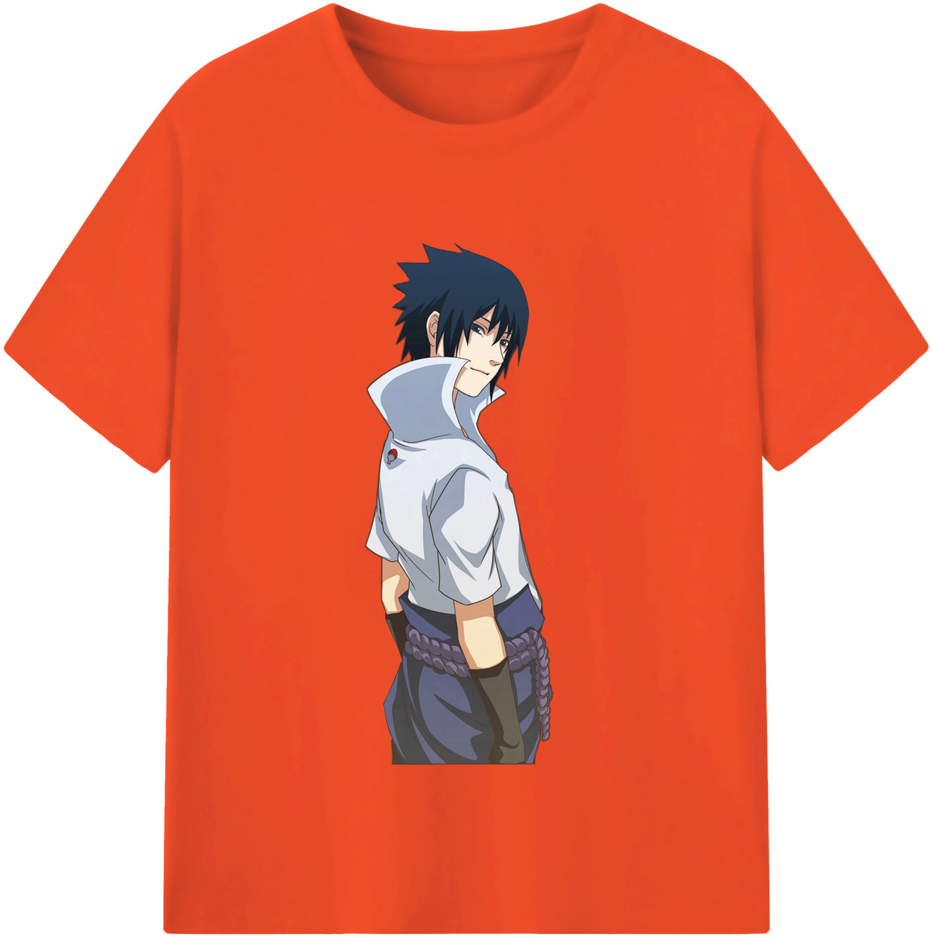 （画像用） NARUTO -ナルト- うちは サスケ Uchiha Sasuke 綿100％半袖Tシャツ（フロントプリント）