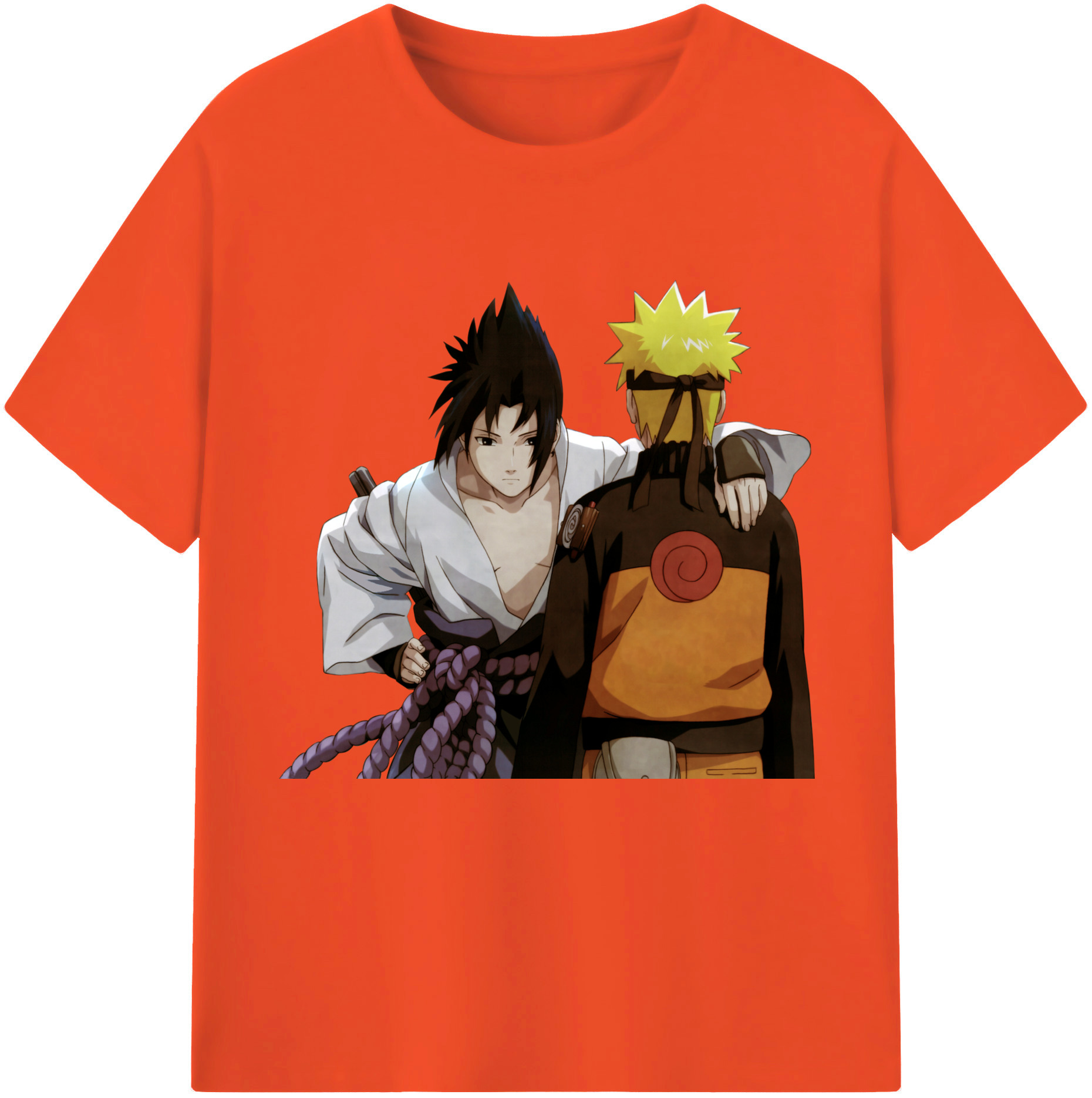 （画像用） NARUTO -ナルト- うちは サスケ Uchiha Sasuke 綿100％半袖Tシャツ（フロントプリント）