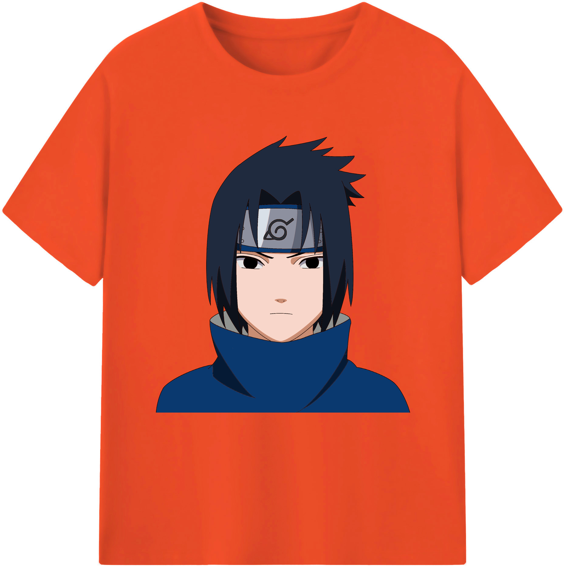 （画像用） NARUTO -ナルト- うちは サスケ Uchiha Sasuke 綿100％半袖Tシャツ（フロントプリント）