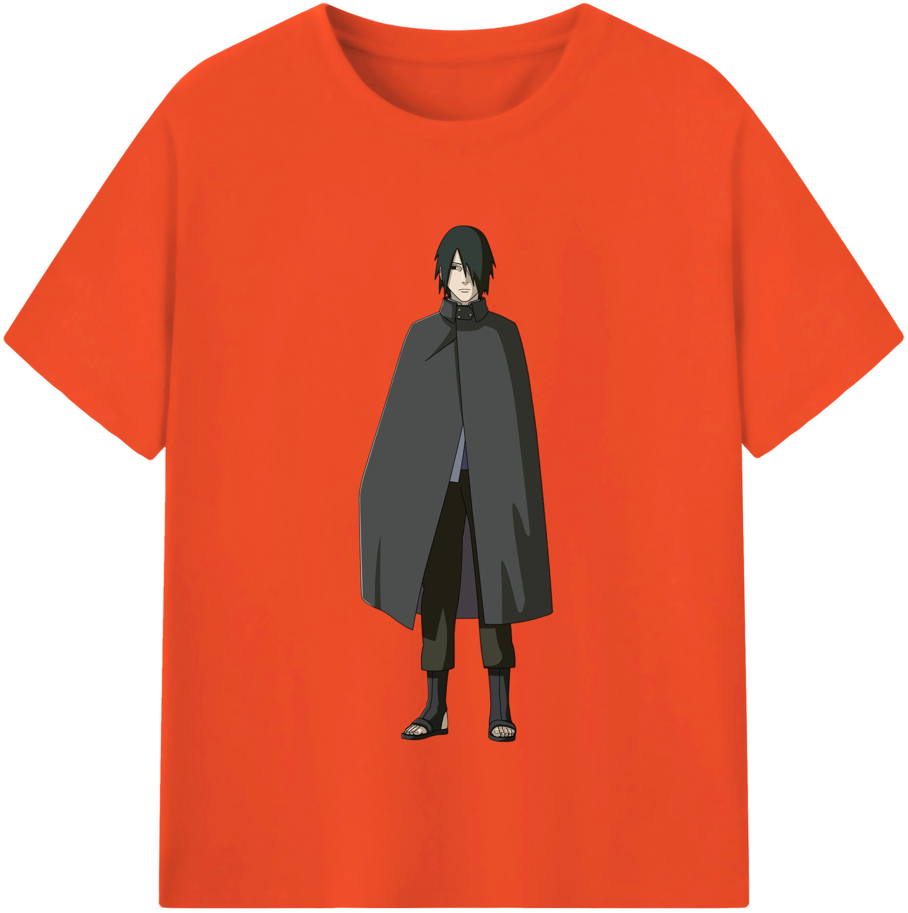 （画像用） NARUTO -ナルト- うちは サスケ Uchiha Sasuke 綿100％半袖Tシャツ（フロントプリント）