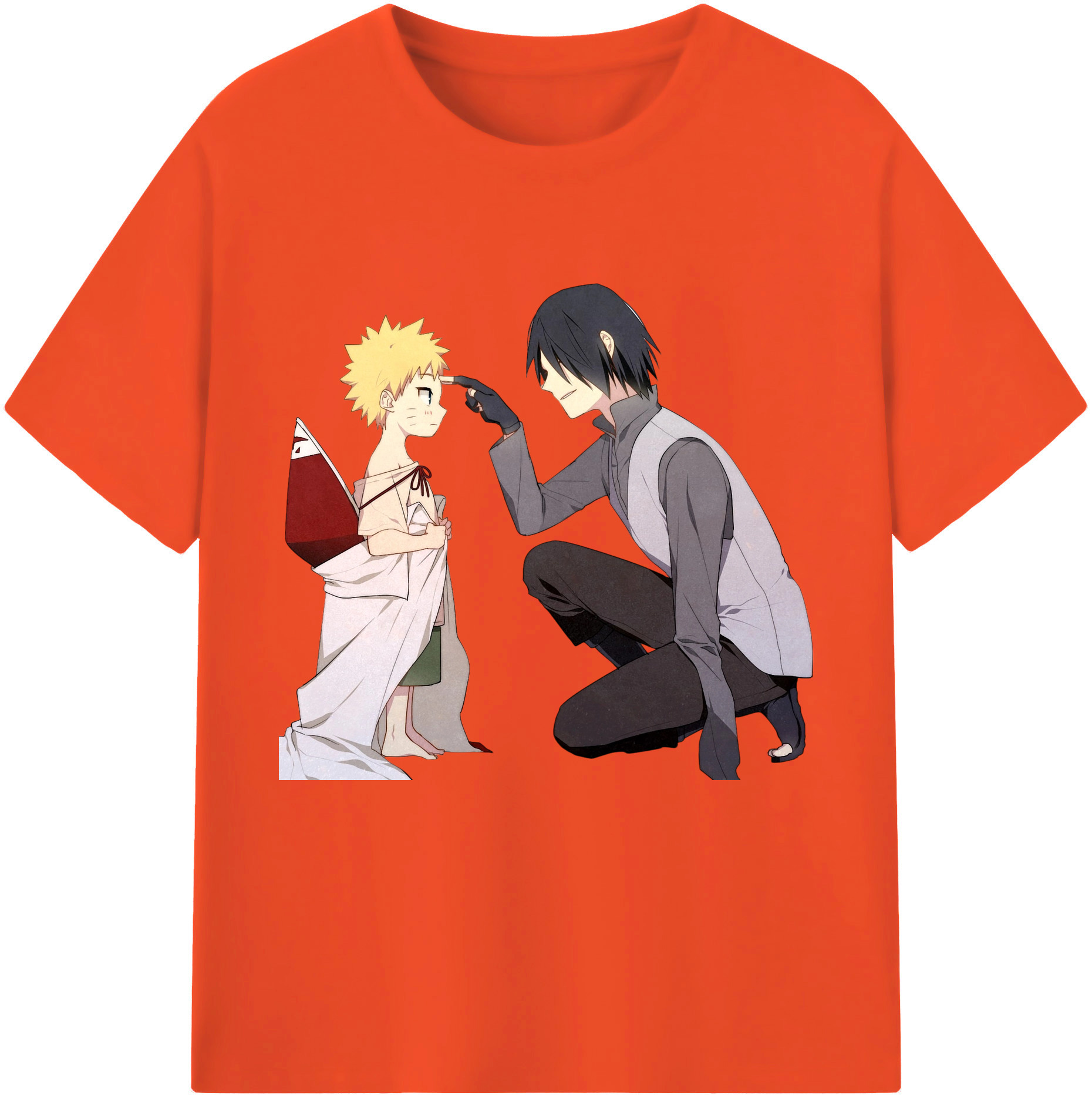 （画像用） NARUTO -ナルト- うちは サスケ Uchiha Sasuke 綿100％半袖Tシャツ（フロントプリント）