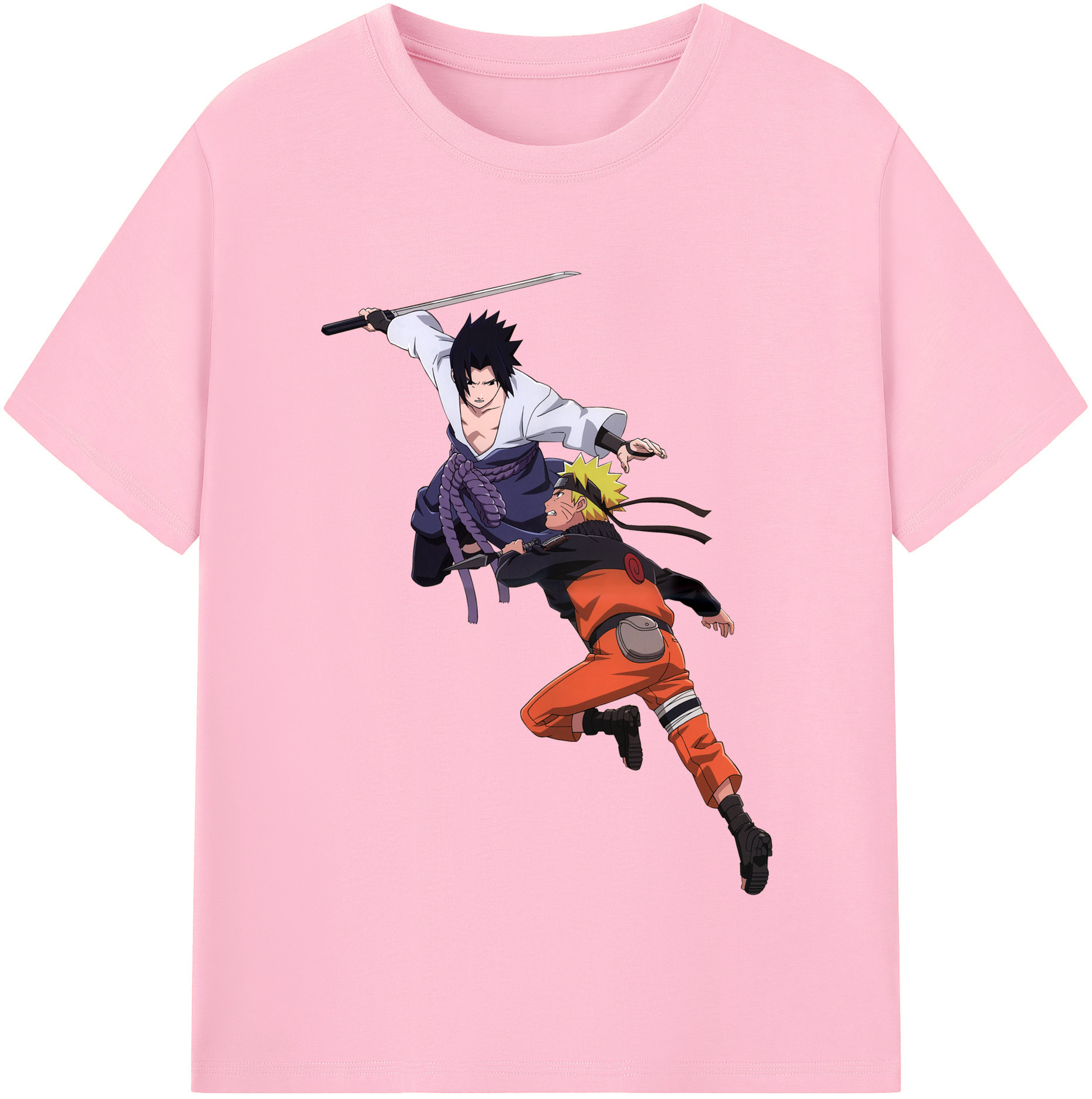 （画像用） NARUTO -ナルト- うちは サスケ Uchiha Sasuke 綿100％半袖Tシャツ（フロントプリント）