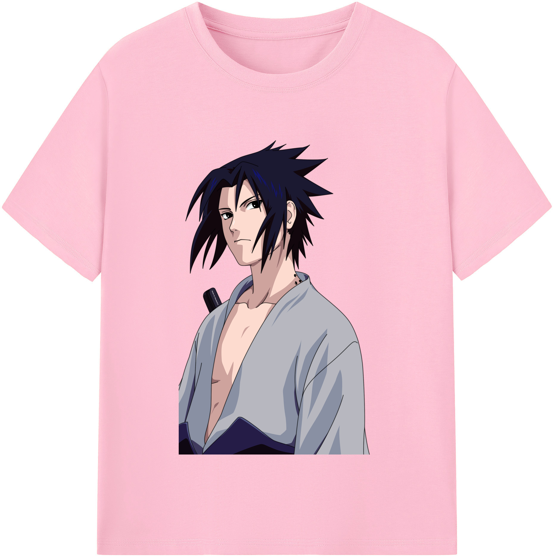 （画像用） NARUTO -ナルト- うちは サスケ Uchiha Sasuke 綿100％半袖Tシャツ（フロントプリント）