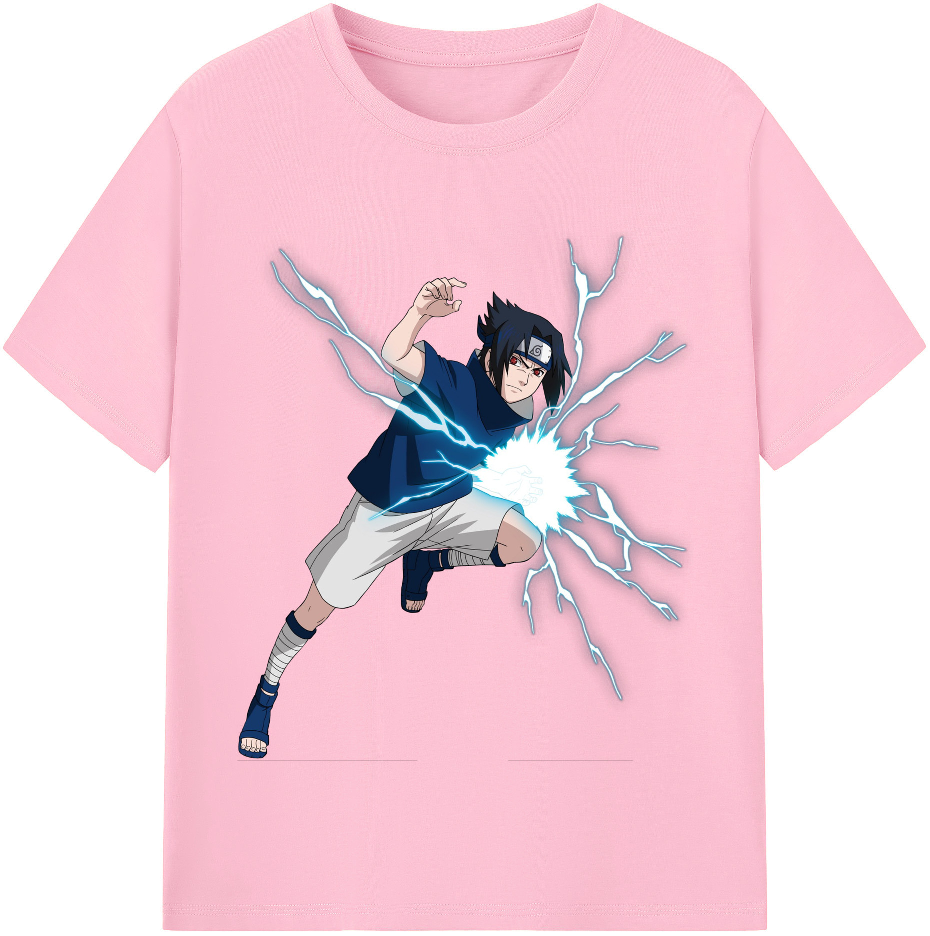 （画像用） NARUTO -ナルト- うちは サスケ Uchiha Sasuke 綿100％半袖Tシャツ（フロントプリント）