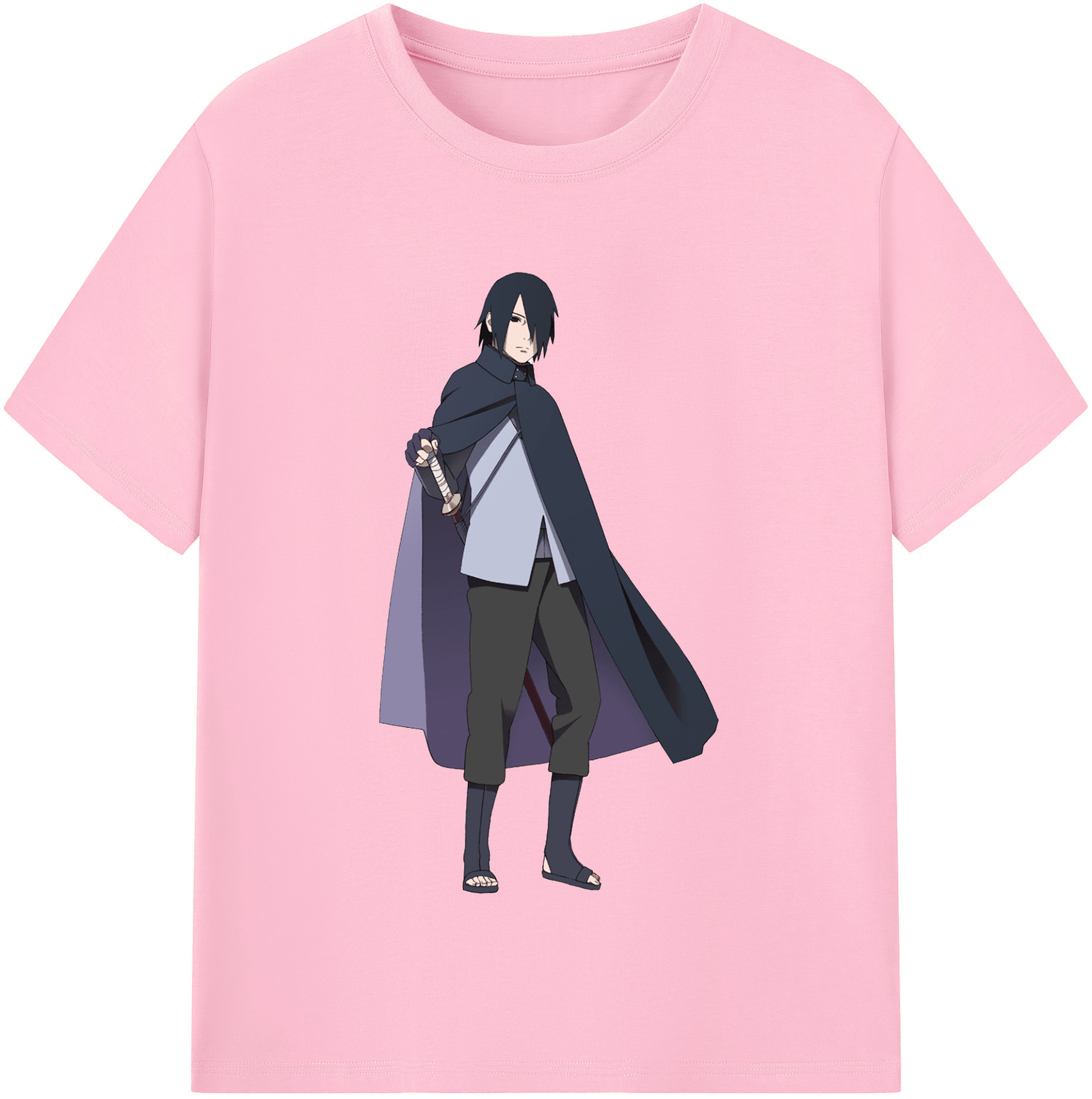 （画像用） NARUTO -ナルト- うちは サスケ Uchiha Sasuke 綿100％半袖Tシャツ（フロントプリント）