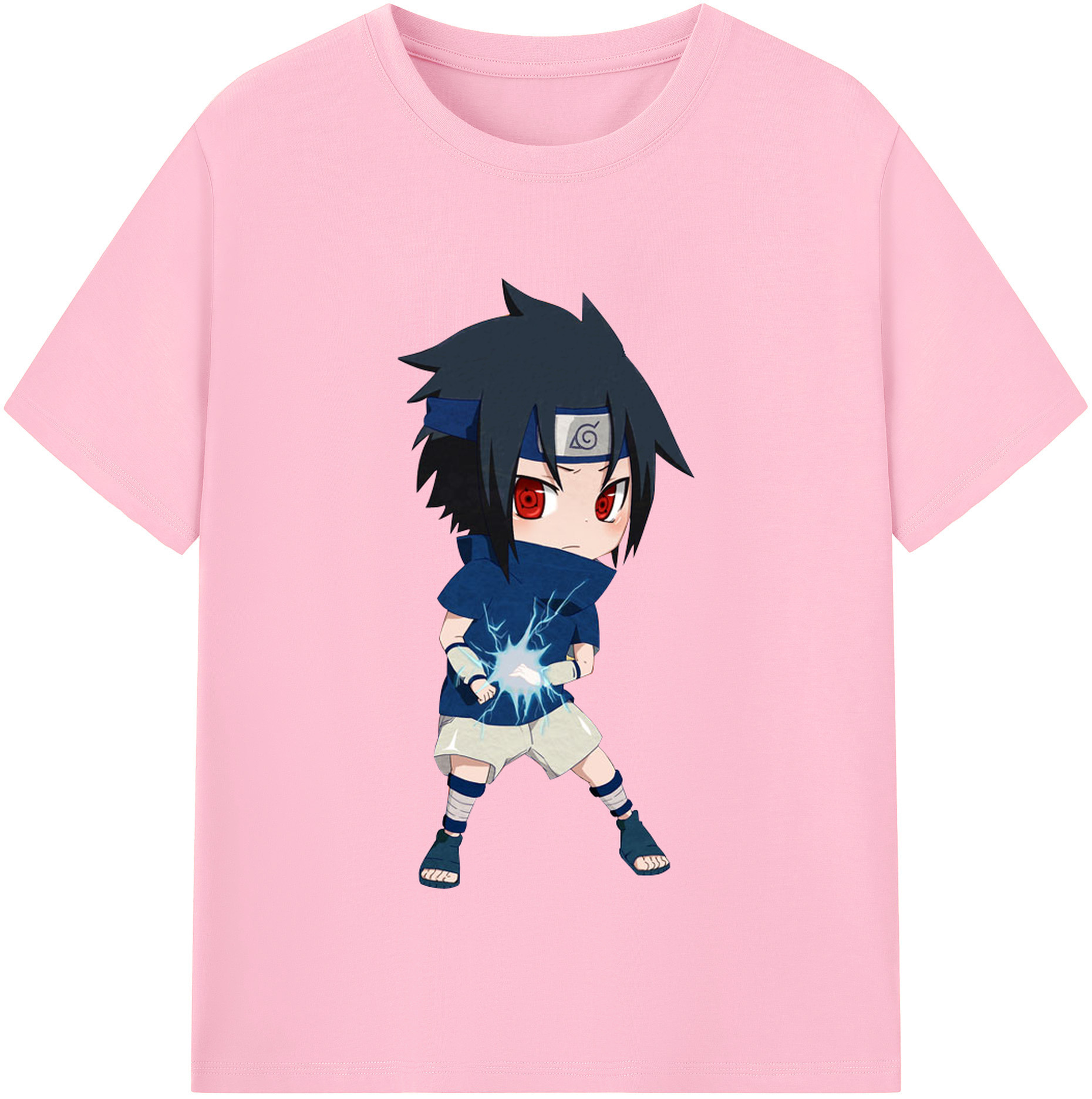 （画像用） NARUTO -ナルト- うちは サスケ Uchiha Sasuke 綿100％半袖Tシャツ（フロントプリント）