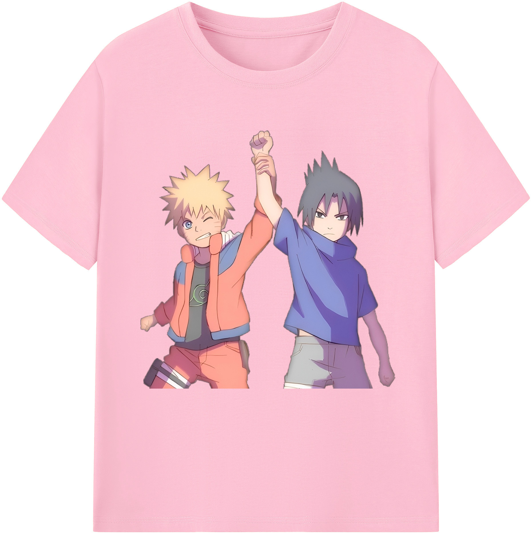 （画像用） NARUTO -ナルト- うちは サスケ Uchiha Sasuke 綿100％半袖Tシャツ（フロントプリント）