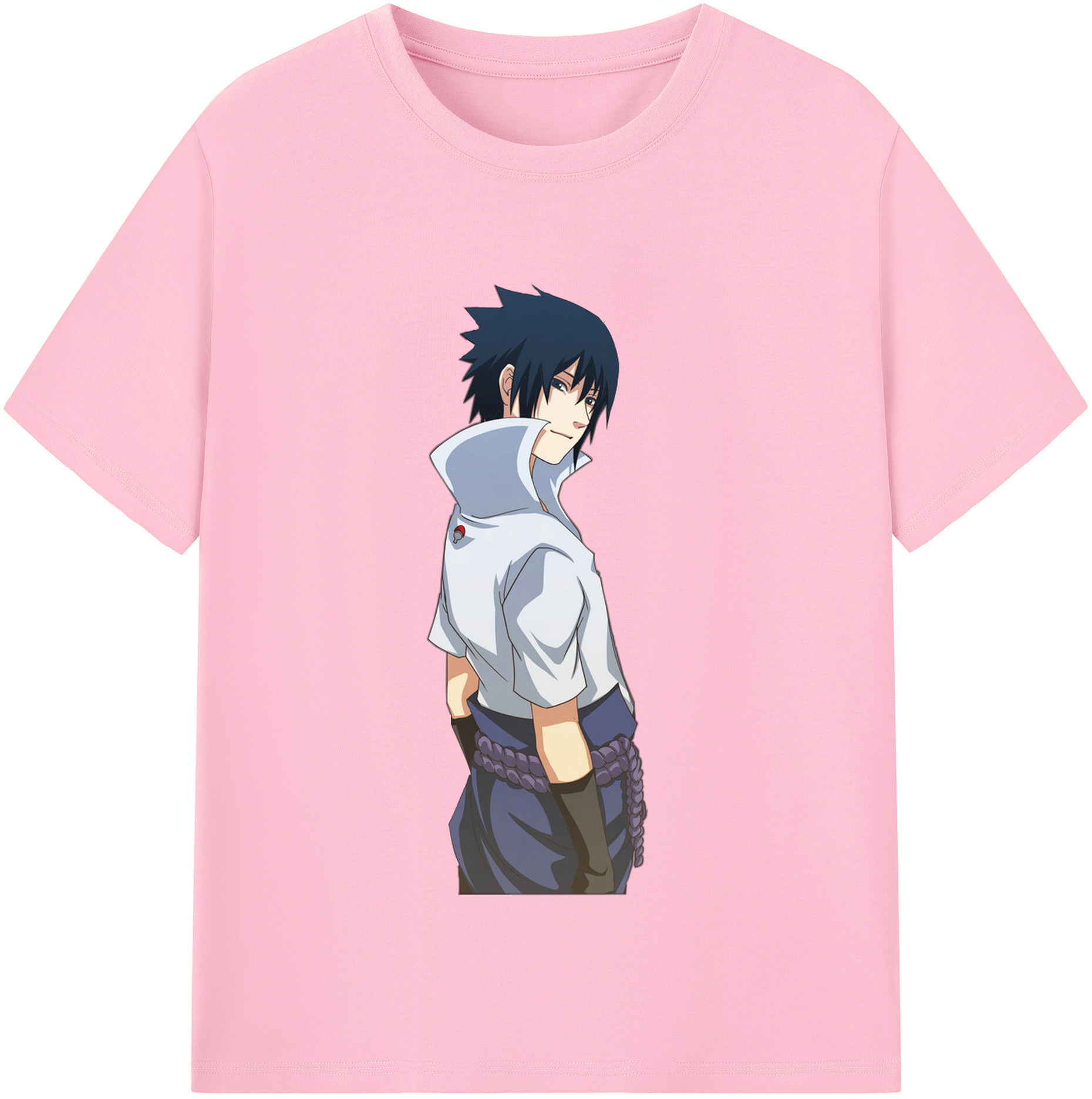 （画像用） NARUTO -ナルト- うちは サスケ Uchiha Sasuke 綿100％半袖Tシャツ（フロントプリント）
