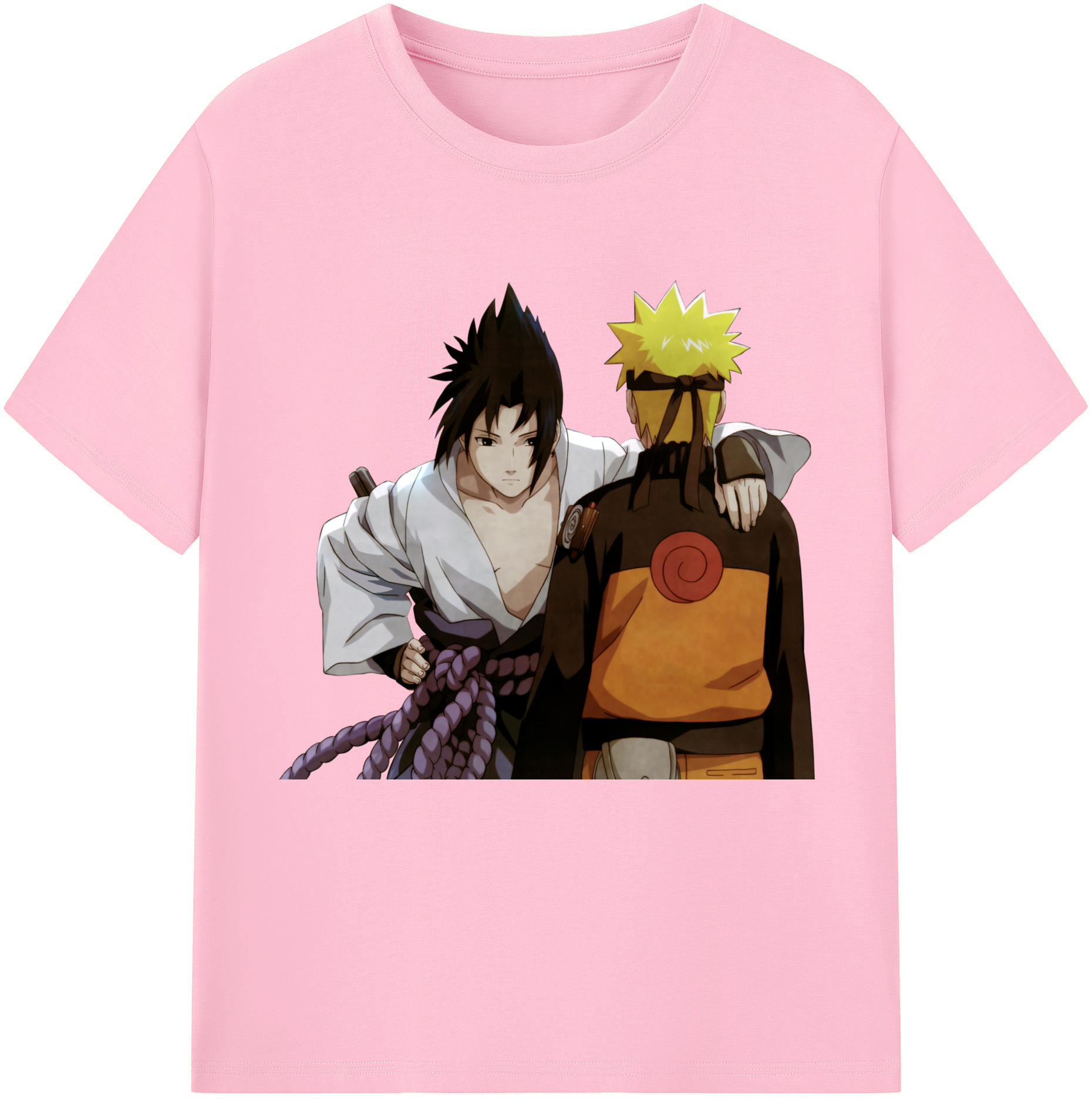 （画像用） NARUTO -ナルト- うちは サスケ Uchiha Sasuke 綿100％半袖Tシャツ（フロントプリント）