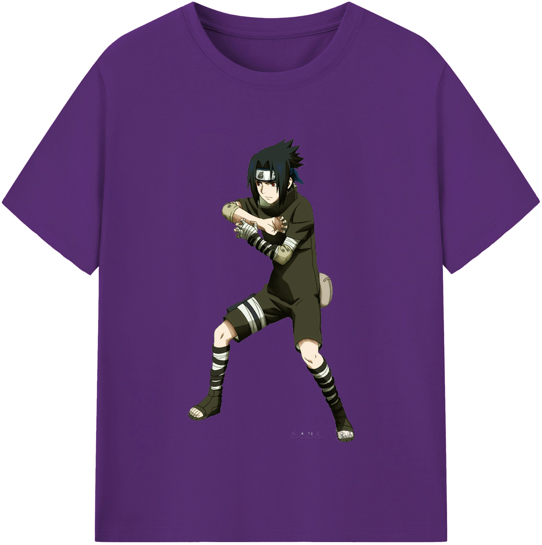 （画像用） NARUTO -ナルト- うちは サスケ Uchiha Sasuke 綿100％半袖Tシャツ（フロントプリント）