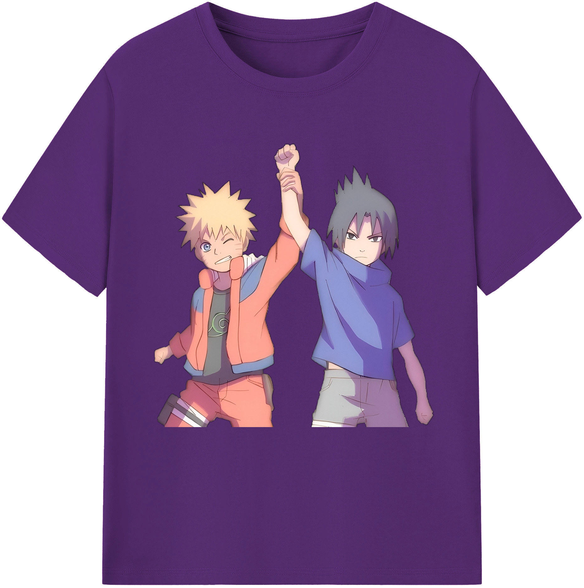 （画像用） NARUTO -ナルト- うちは サスケ Uchiha Sasuke 綿100％半袖Tシャツ（フロントプリント）