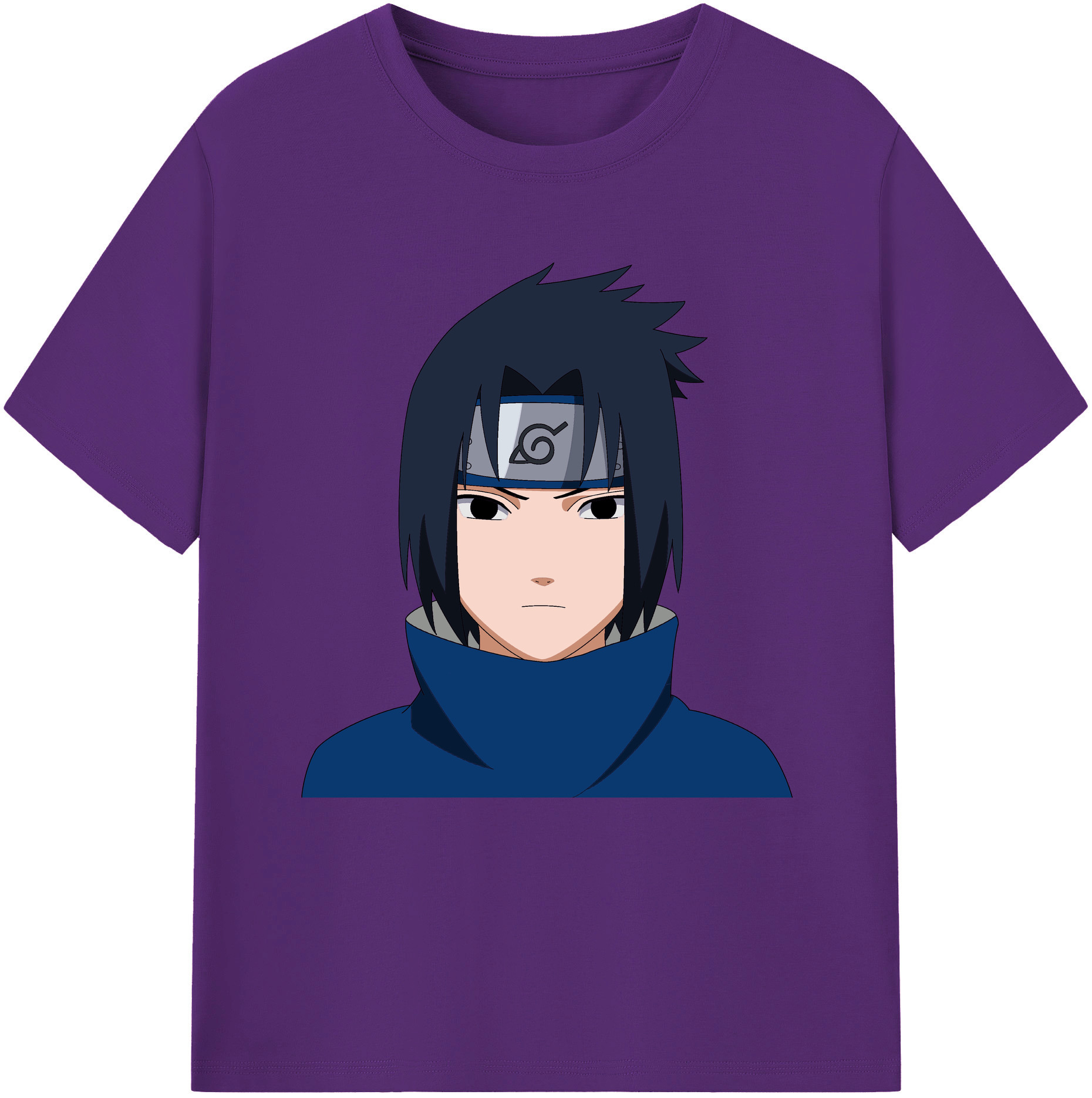 （画像用） NARUTO -ナルト- うちは サスケ Uchiha Sasuke 綿100％半袖Tシャツ（フロントプリント）