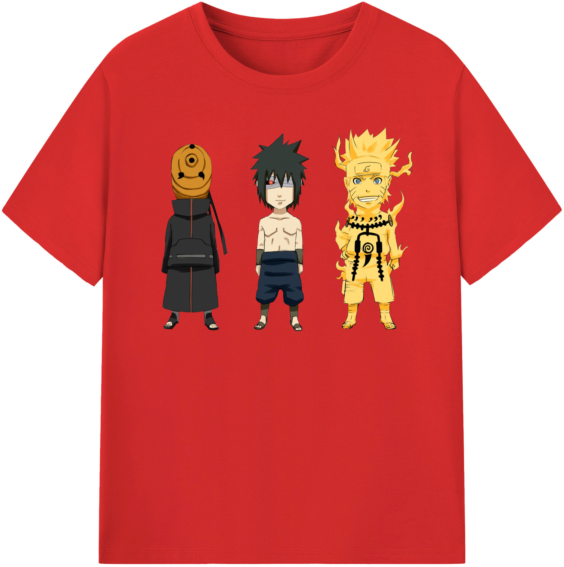 （画像用） NARUTO -ナルト- うちは サスケ Uchiha Sasuke 綿100％半袖Tシャツ（フロントプリント）