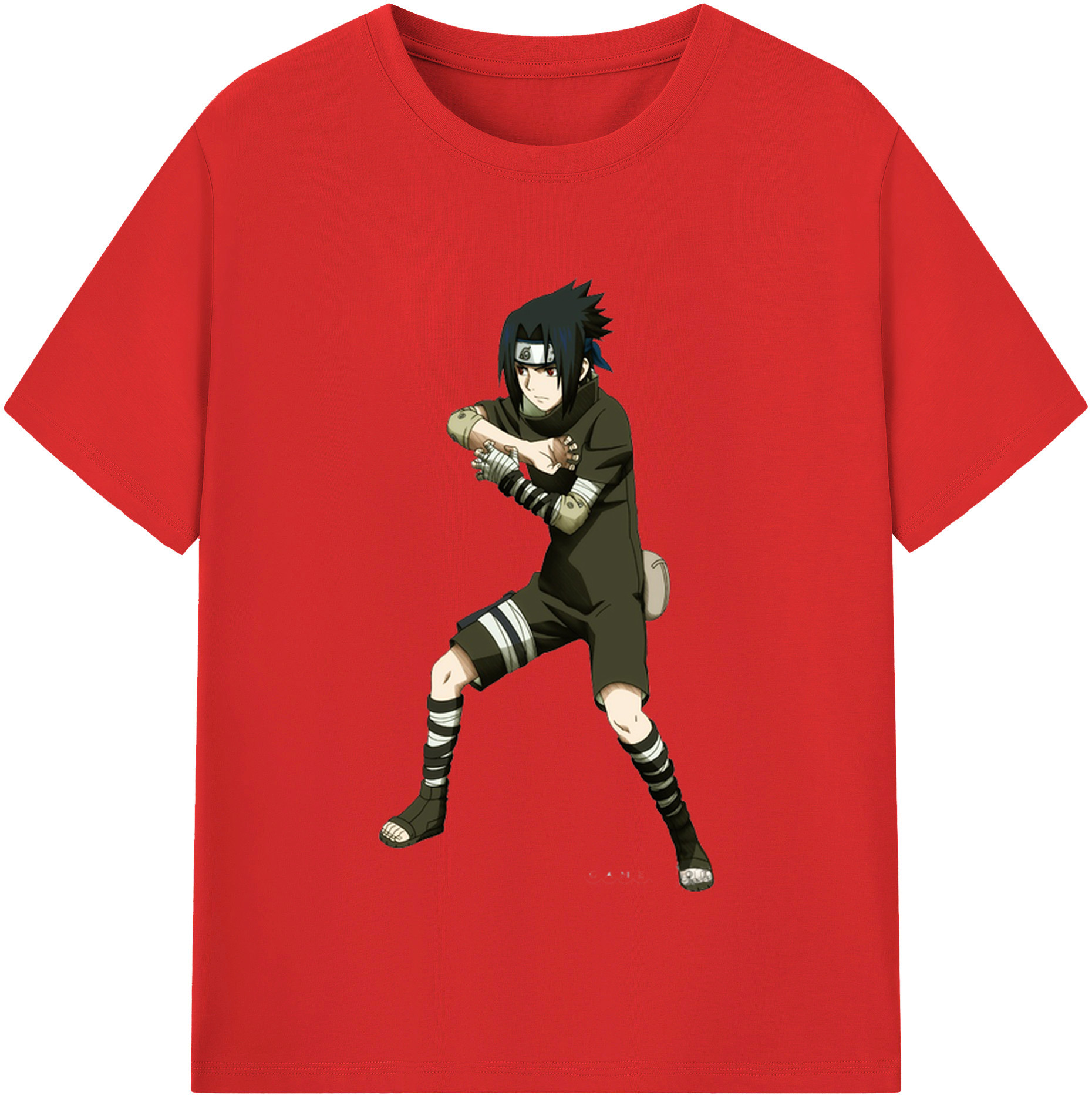 （画像用） NARUTO -ナルト- うちは サスケ Uchiha Sasuke 綿100％半袖Tシャツ（フロントプリント）