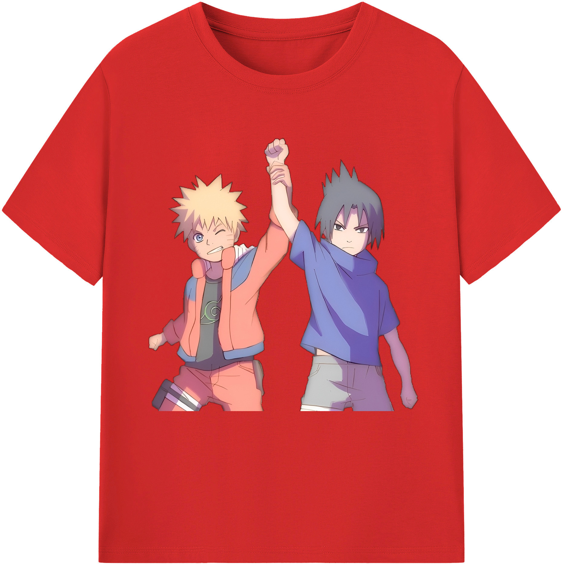 （画像用） NARUTO -ナルト- うちは サスケ Uchiha Sasuke 綿100％半袖Tシャツ（フロントプリント）