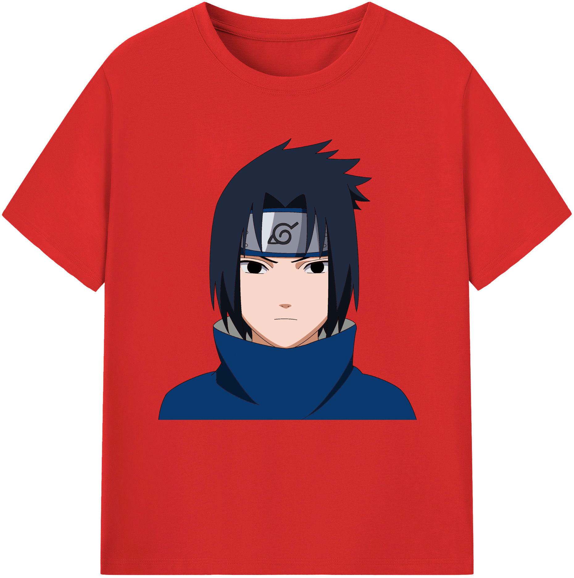 （画像用） NARUTO -ナルト- うちは サスケ Uchiha Sasuke 綿100％半袖Tシャツ（フロントプリント）