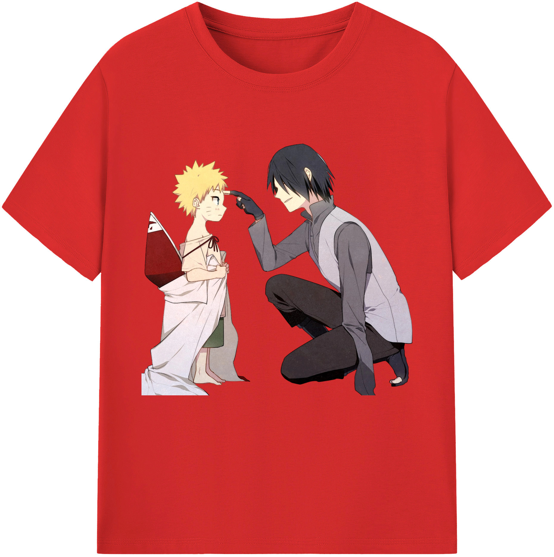 （画像用） NARUTO -ナルト- うちは サスケ Uchiha Sasuke 綿100％半袖Tシャツ（フロントプリント）
