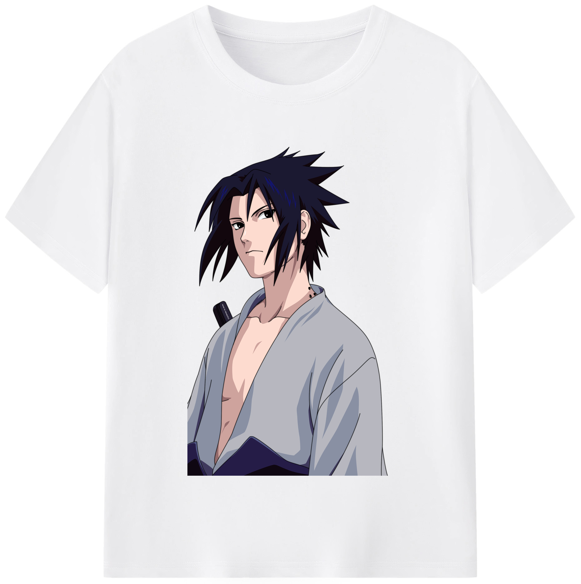 （画像用） NARUTO -ナルト- うちは サスケ Uchiha Sasuke 綿100％半袖Tシャツ（フロントプリント）