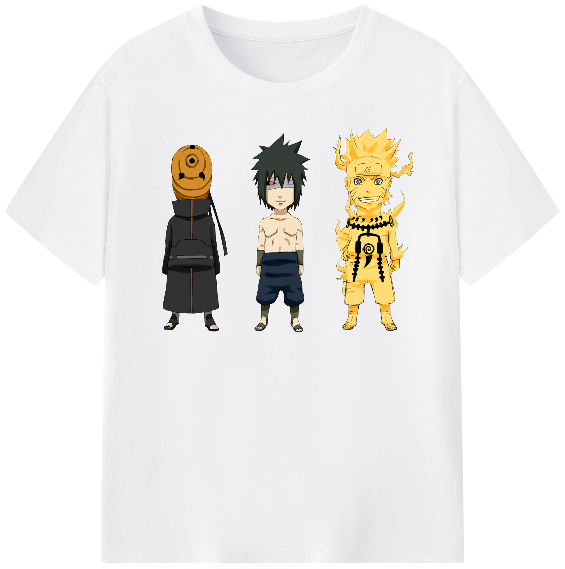 （画像用） NARUTO -ナルト- うちは サスケ Uchiha Sasuke 綿100％半袖Tシャツ（フロントプリント）