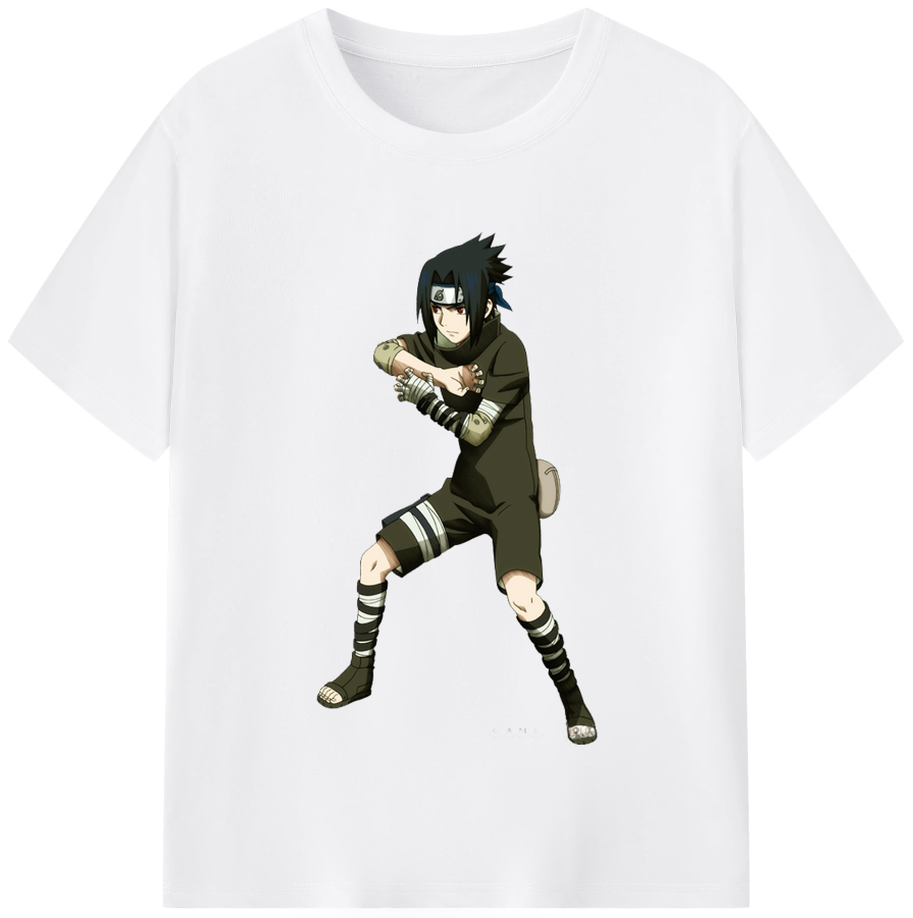 （画像用） NARUTO -ナルト- うちは サスケ Uchiha Sasuke 綿100％半袖Tシャツ（フロントプリント）