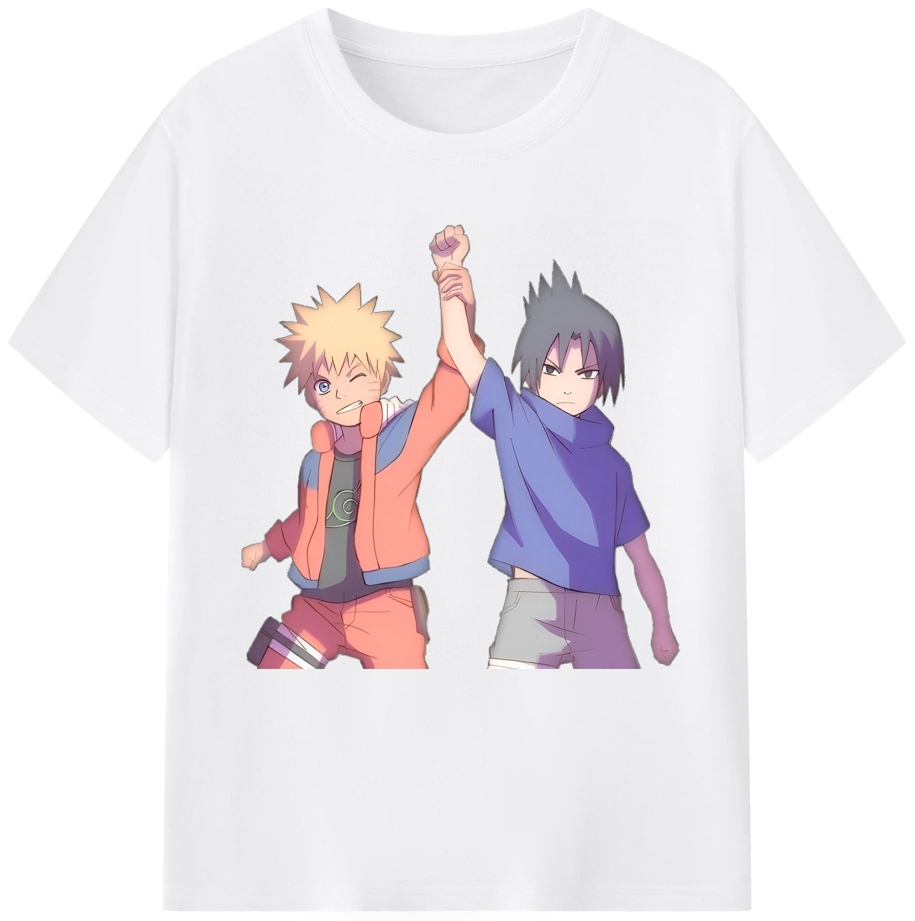 （画像用） NARUTO -ナルト- うちは サスケ Uchiha Sasuke 綿100％半袖Tシャツ（フロントプリント）