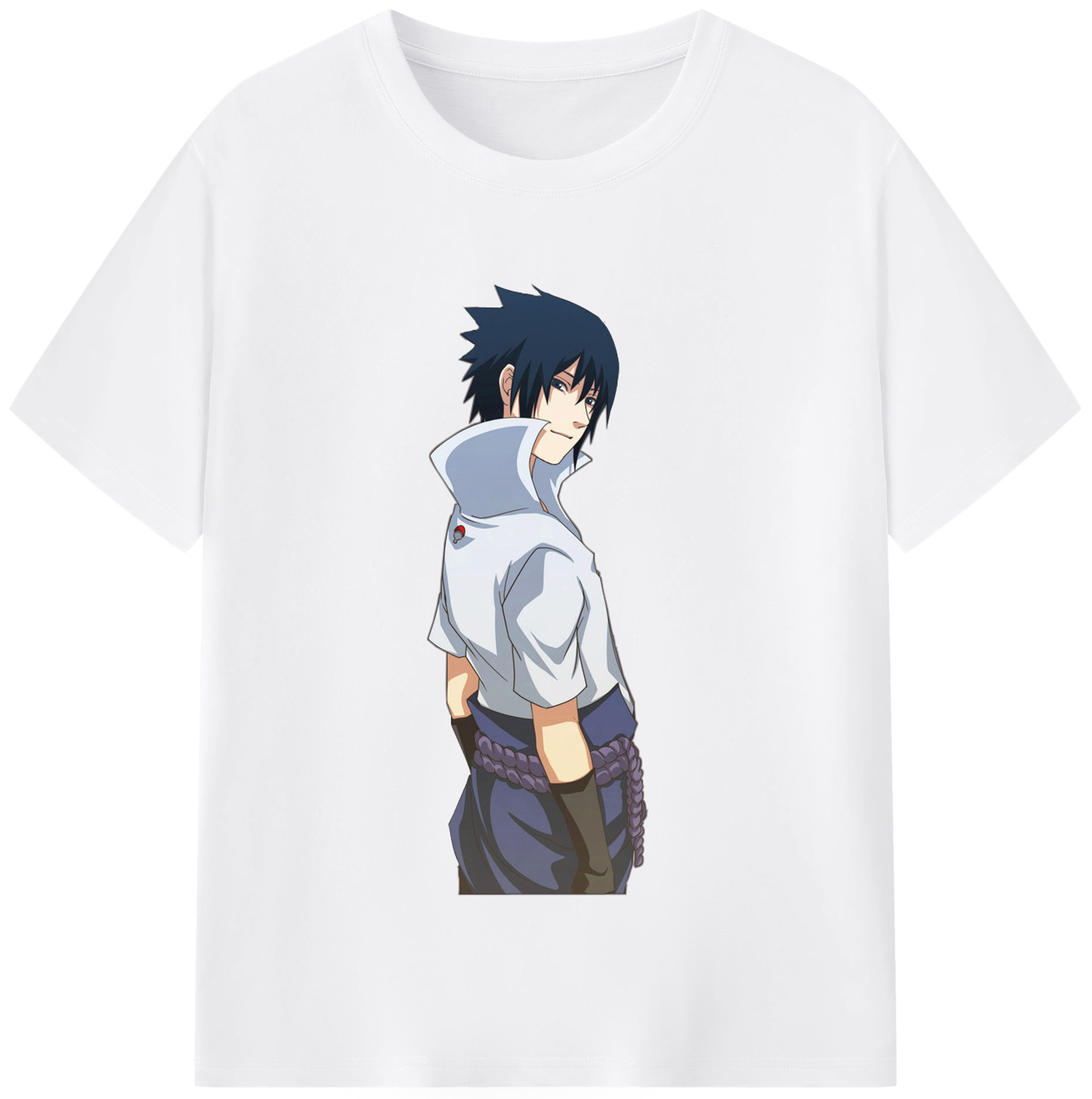 （画像用） NARUTO -ナルト- うちは サスケ Uchiha Sasuke 綿100％半袖Tシャツ（フロントプリント）