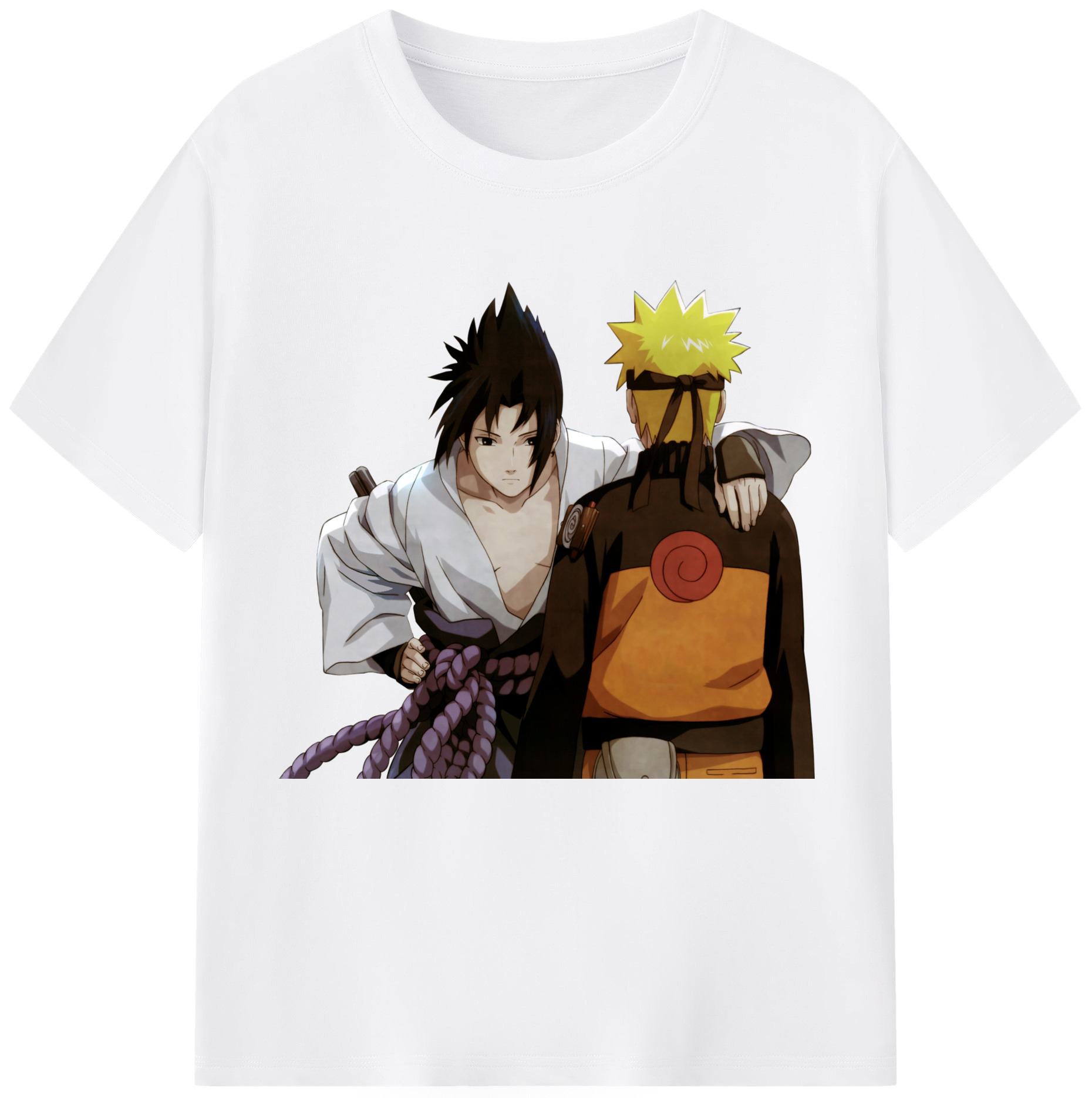 （画像用） NARUTO -ナルト- うちは サスケ Uchiha Sasuke 綿100％半袖Tシャツ（フロントプリント）