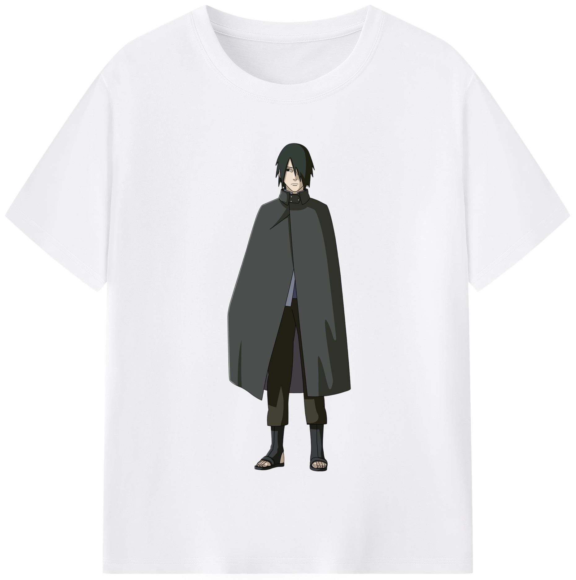 （画像用） NARUTO -ナルト- うちは サスケ Uchiha Sasuke 綿100％半袖Tシャツ（フロントプリント）