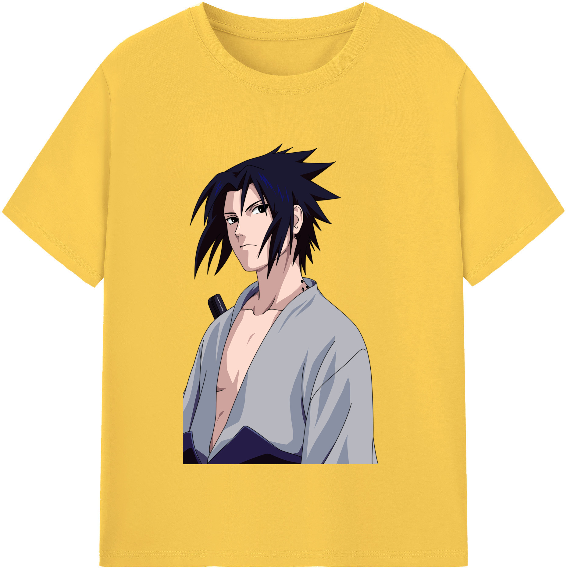 （画像用） NARUTO -ナルト- うちは サスケ Uchiha Sasuke 綿100％半袖Tシャツ（フロントプリント）