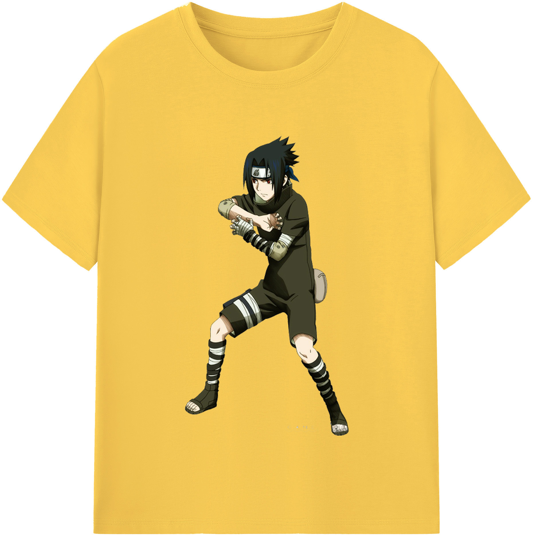 （画像用） NARUTO -ナルト- うちは サスケ Uchiha Sasuke 綿100％半袖Tシャツ（フロントプリント）