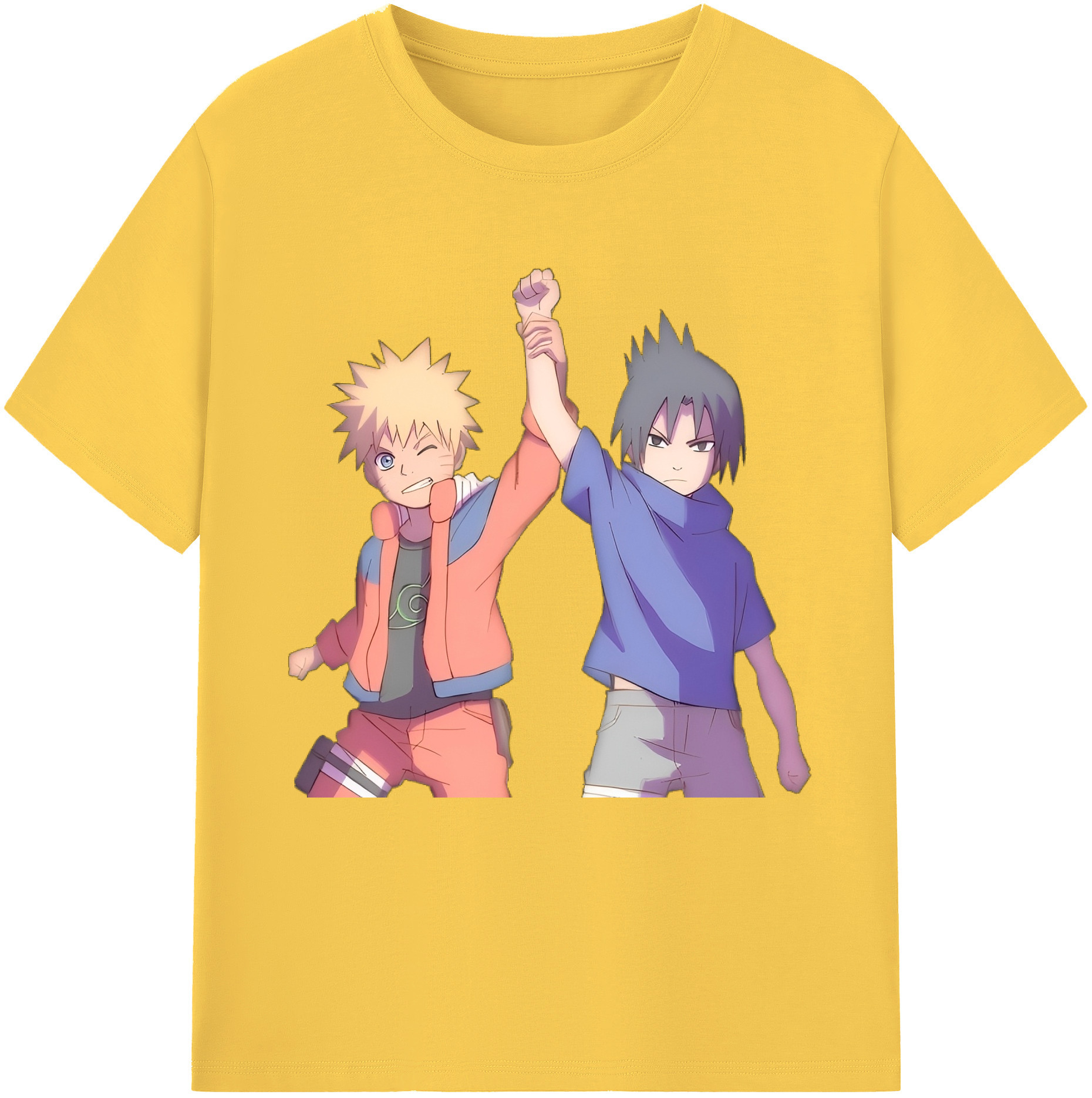 （画像用） NARUTO -ナルト- うちは サスケ Uchiha Sasuke 綿100％半袖Tシャツ（フロントプリント）