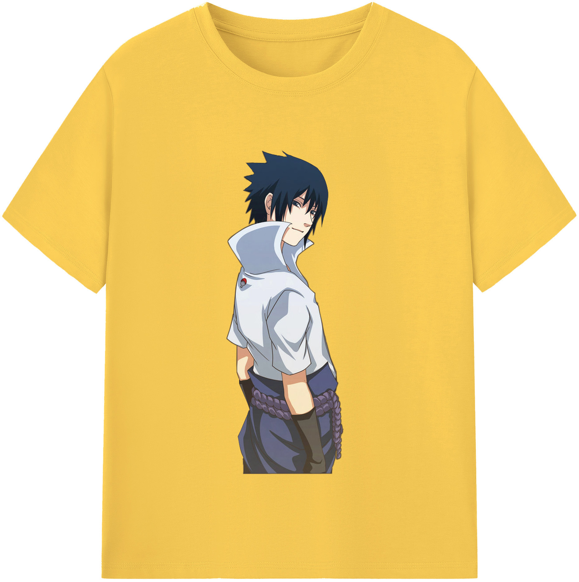 （画像用） NARUTO -ナルト- うちは サスケ Uchiha Sasuke 綿100％半袖Tシャツ（フロントプリント）