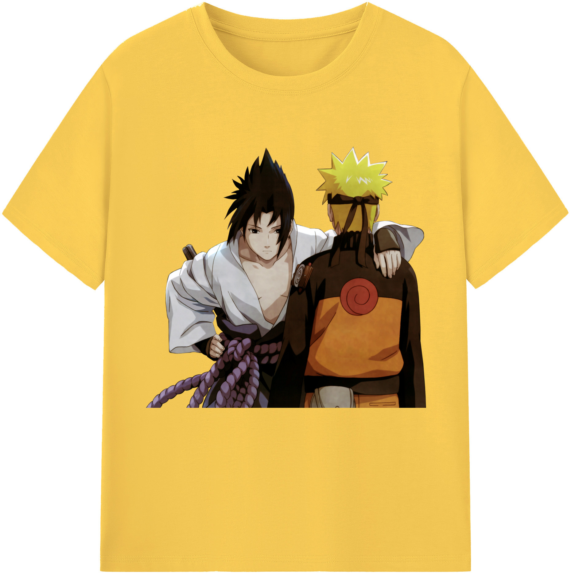 （画像用） NARUTO -ナルト- うちは サスケ Uchiha Sasuke 綿100％半袖Tシャツ（フロントプリント）