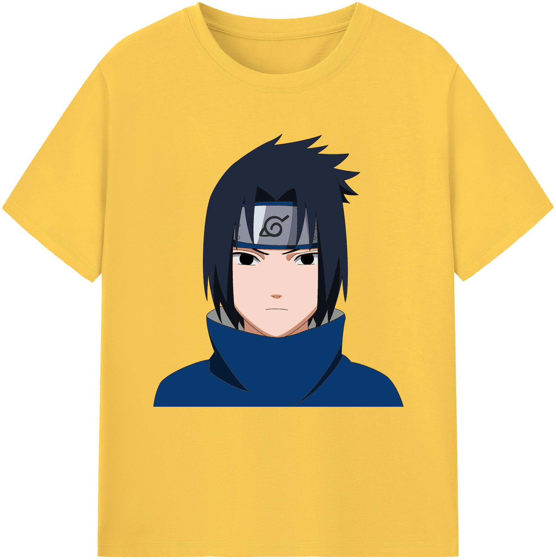 （画像用） NARUTO -ナルト- うちは サスケ Uchiha Sasuke 綿100％半袖Tシャツ（フロントプリント）