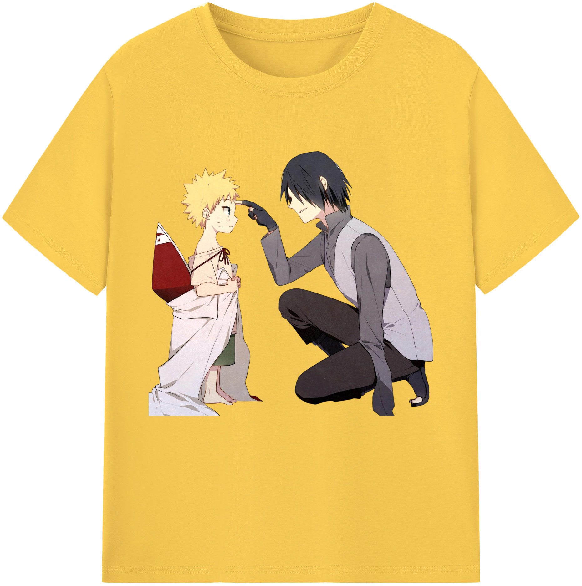 （画像用） NARUTO -ナルト- うちは サスケ Uchiha Sasuke 綿100％半袖Tシャツ（フロントプリント）