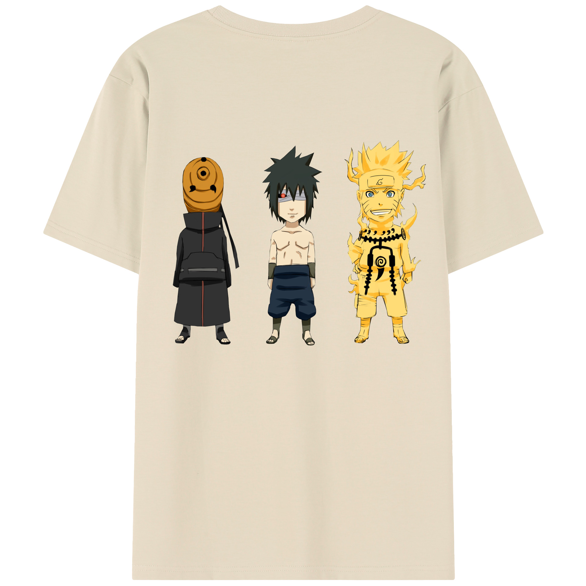 （画像用） NARUTO -ナルト- うちは サスケ Uchiha Sasuke 綿100％半袖Tシャツ（背面プリント）