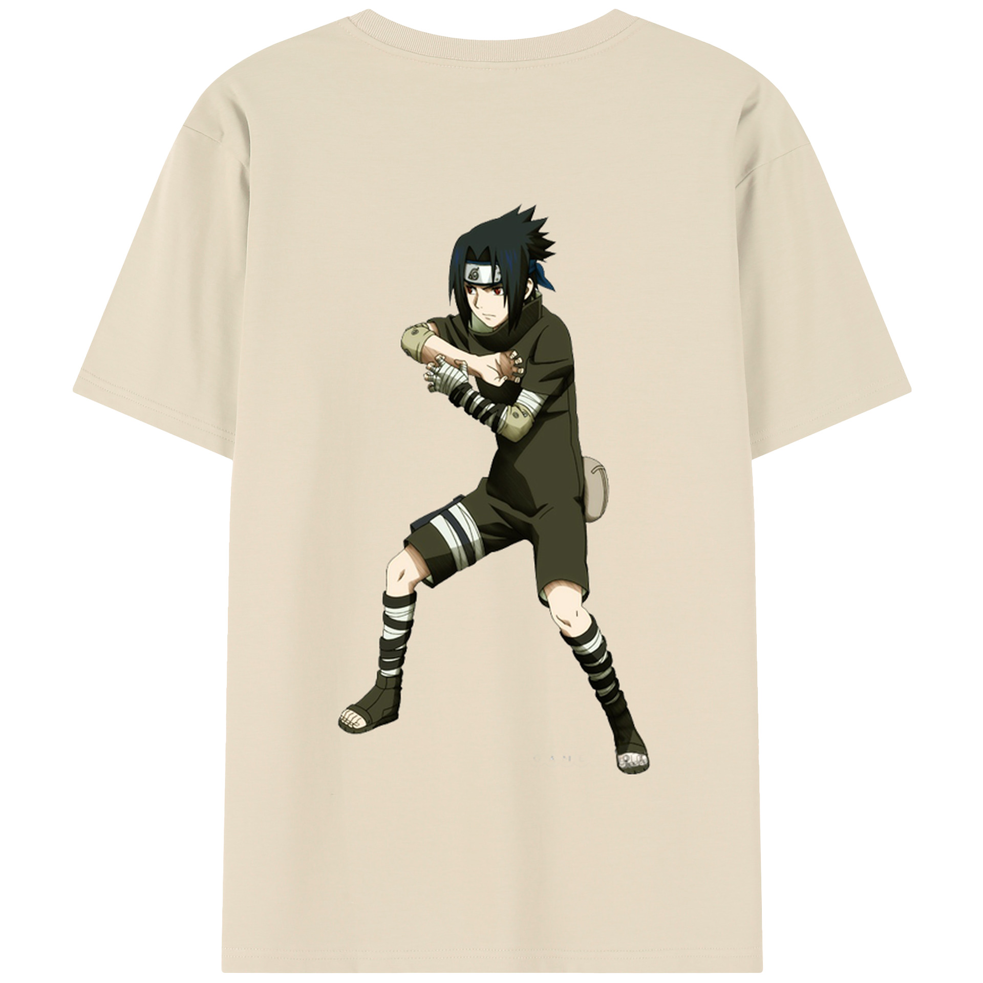 （画像用） NARUTO -ナルト- うちは サスケ Uchiha Sasuke 綿100％半袖Tシャツ（背面プリント）