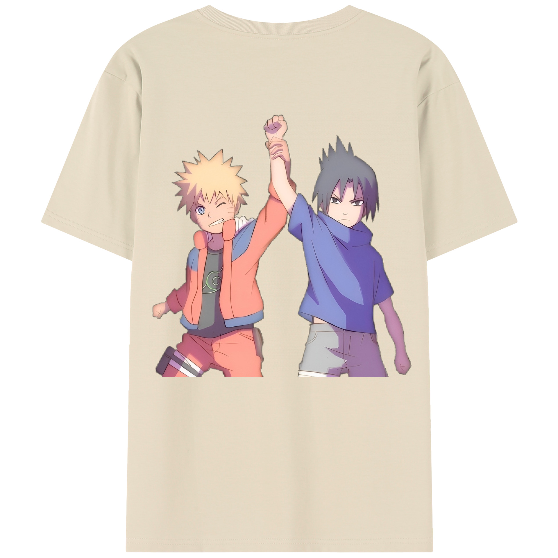 （画像用） NARUTO -ナルト- うちは サスケ Uchiha Sasuke 綿100％半袖Tシャツ（背面プリント）