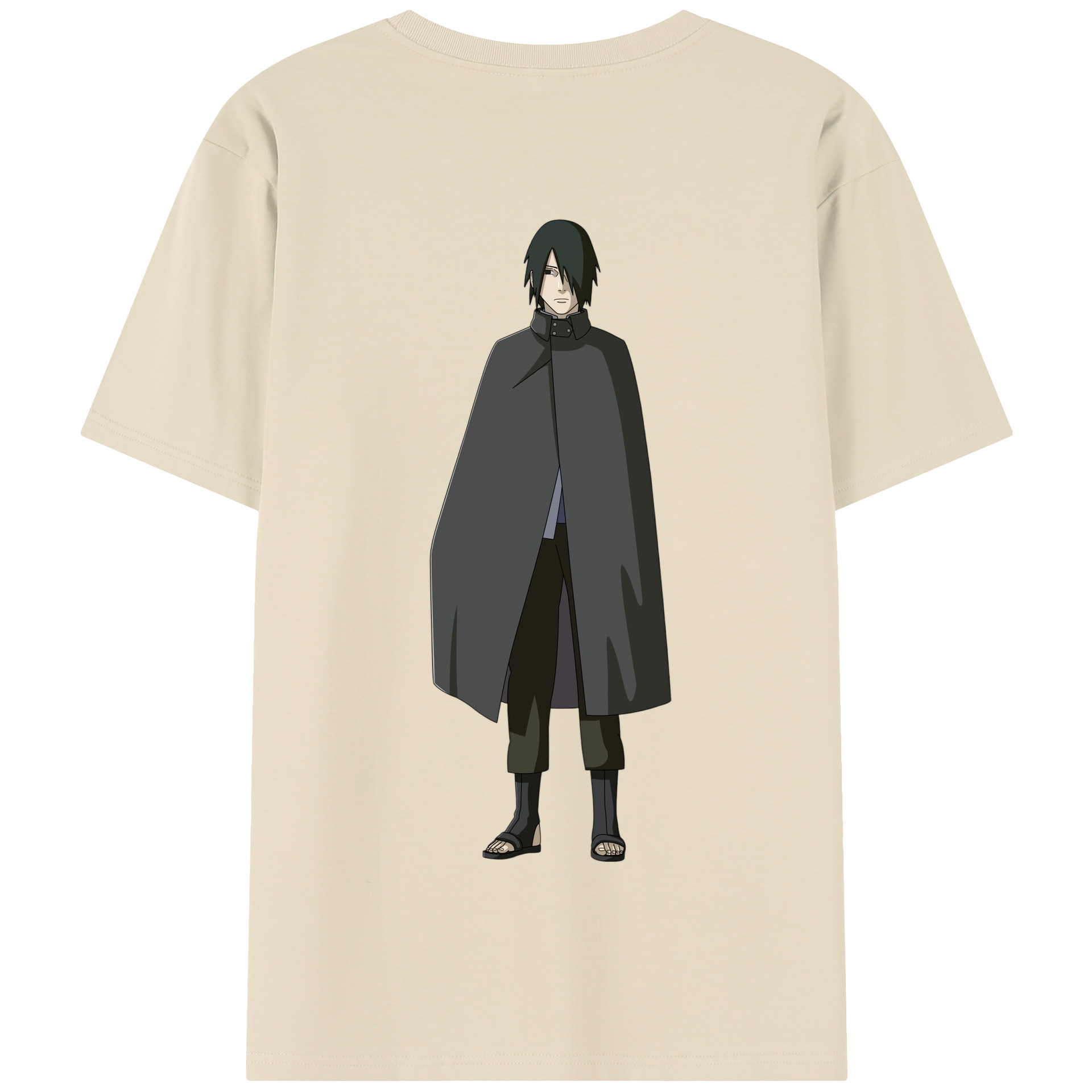 （画像用） NARUTO -ナルト- うちは サスケ Uchiha Sasuke 綿100％半袖Tシャツ（背面プリント）