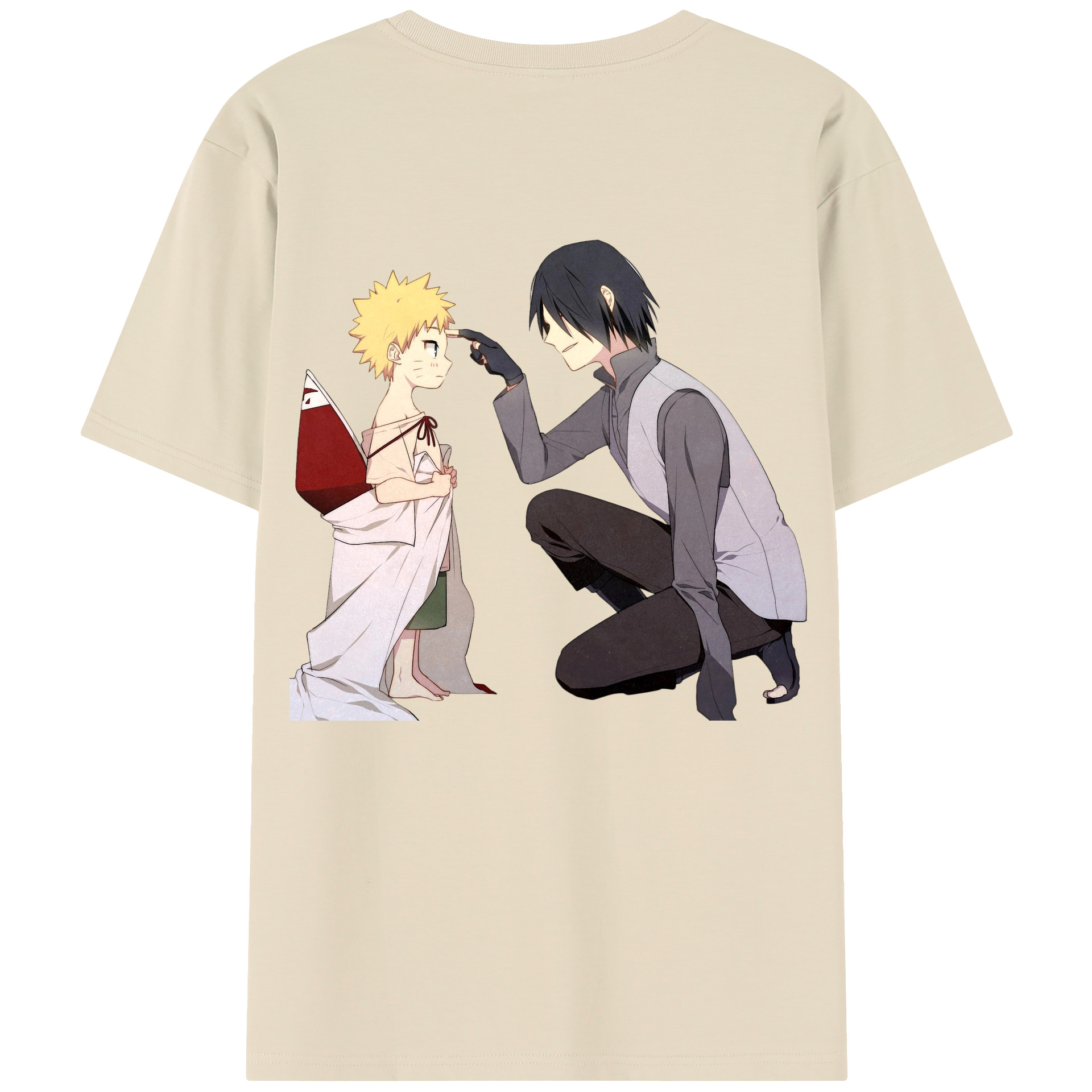 （画像用） NARUTO -ナルト- うちは サスケ Uchiha Sasuke 綿100％半袖Tシャツ（背面プリント）