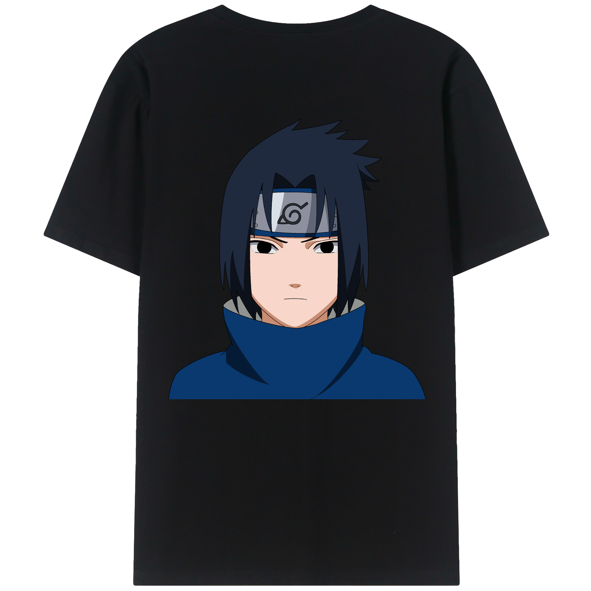 （画像用） NARUTO -ナルト- うちは サスケ Uchiha Sasuke 綿100％半袖Tシャツ（背面プリント）